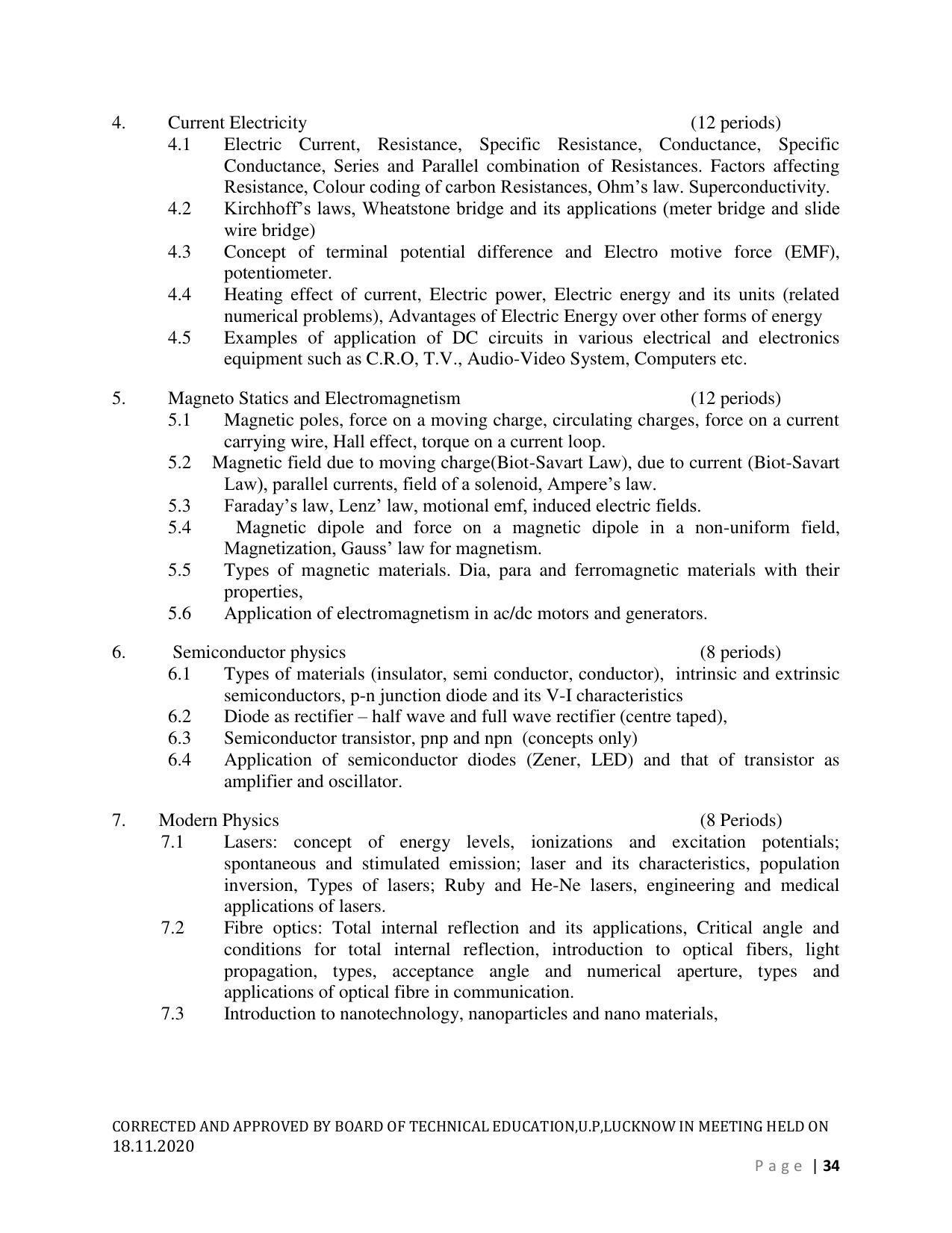 SYLLABUS FOR FIRST SEMESTER SESSION (2020-2021) - SIX SEMESTER DIPLOMA COURSE IN AGRICULTURAL ENGINEERING - Page 34
