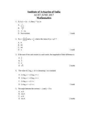 ACET June 2017 Question Papers