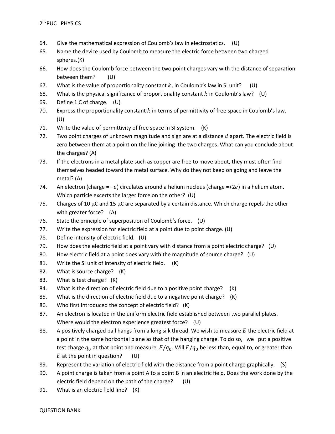 Karnataka 2nd PUC Question Bank for Physics - Page 5