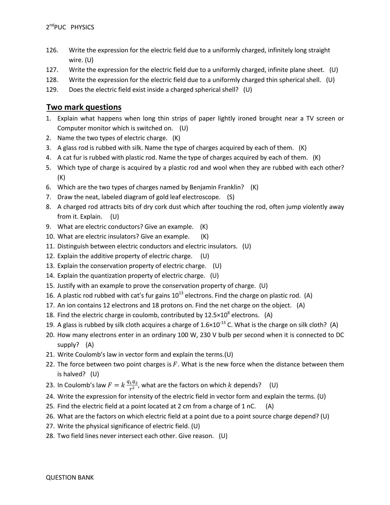 Karnataka 2nd PUC Question Bank for Physics - Page 7