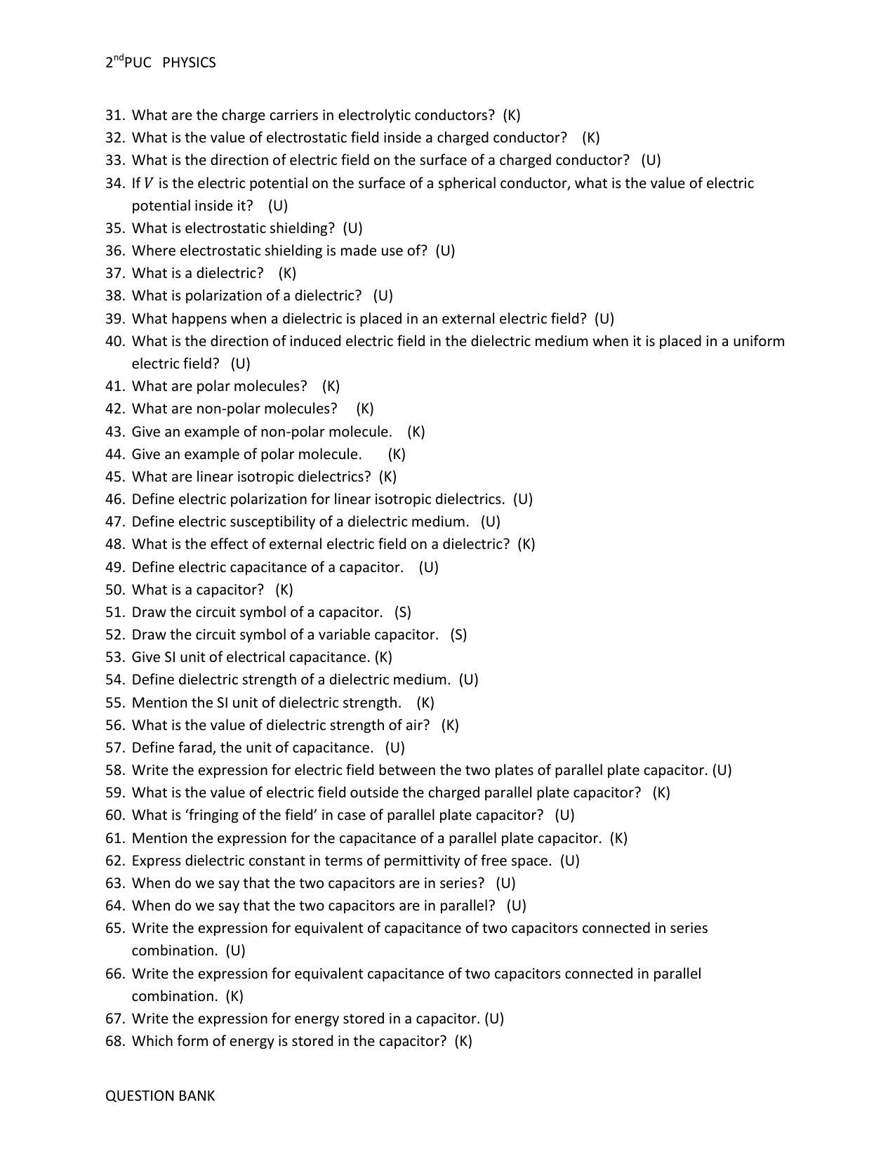 Karnataka 2nd PUC Question Bank for Physics - Page 12