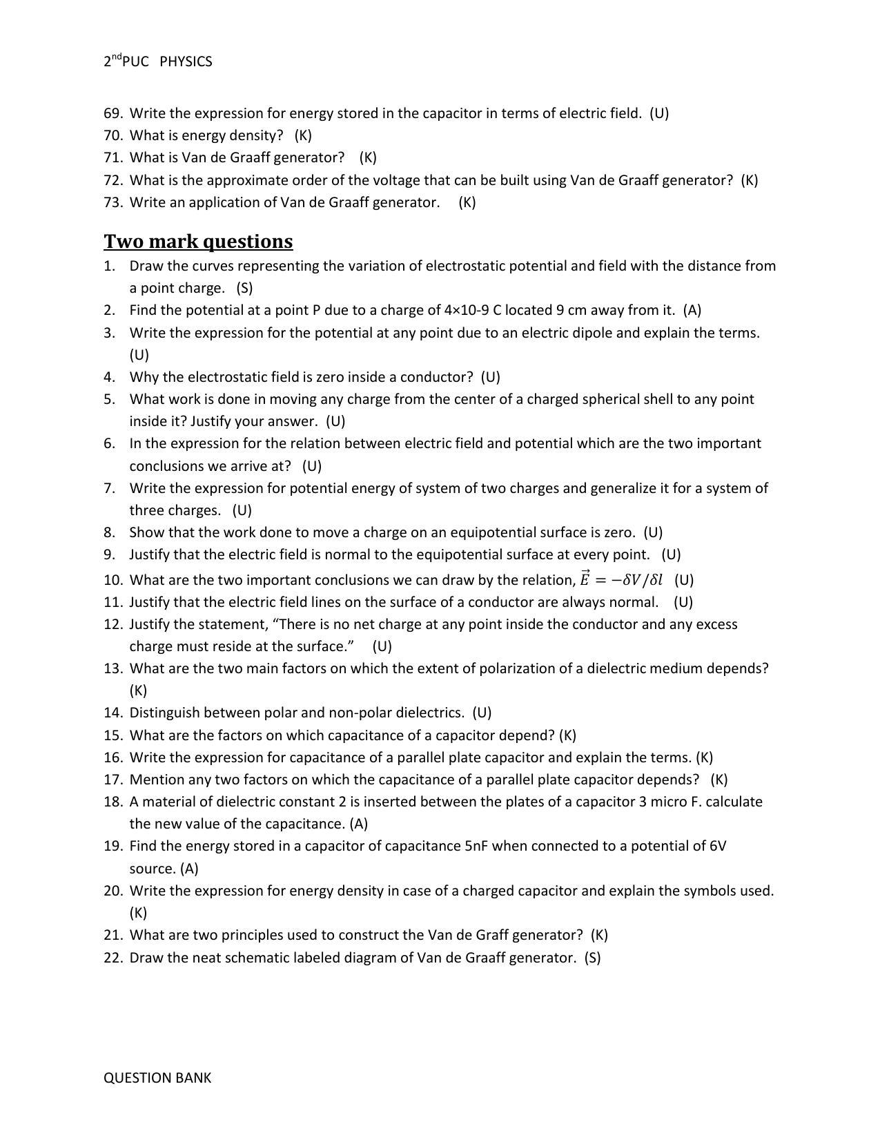 Karnataka 2nd PUC Question Bank for Physics - Page 13