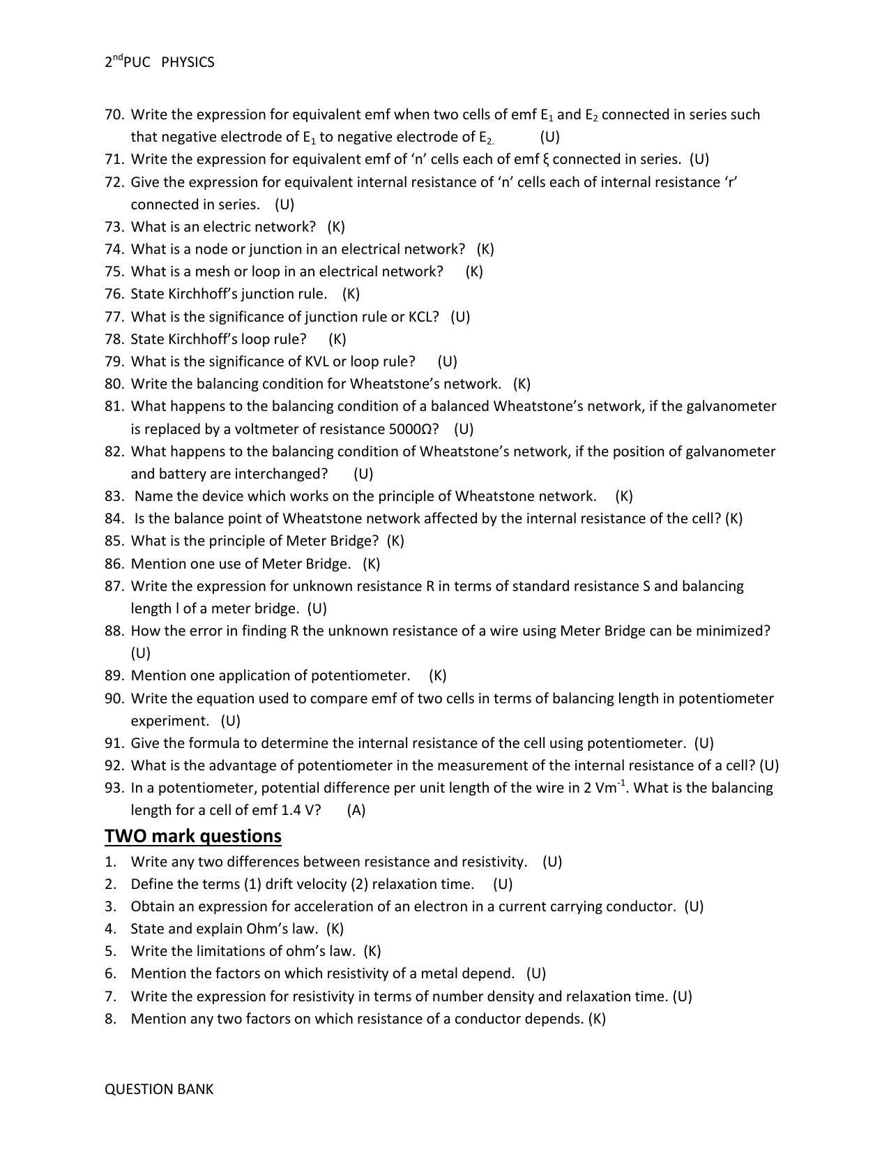 Karnataka 2nd PUC Question Bank for Physics - Page 18