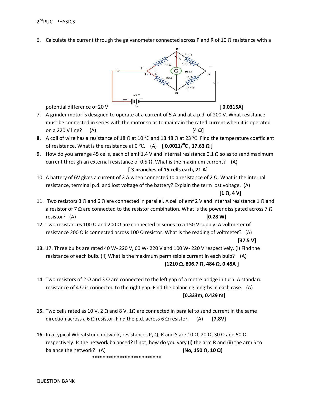 Karnataka 2nd PUC Question Bank for Physics - Page 22