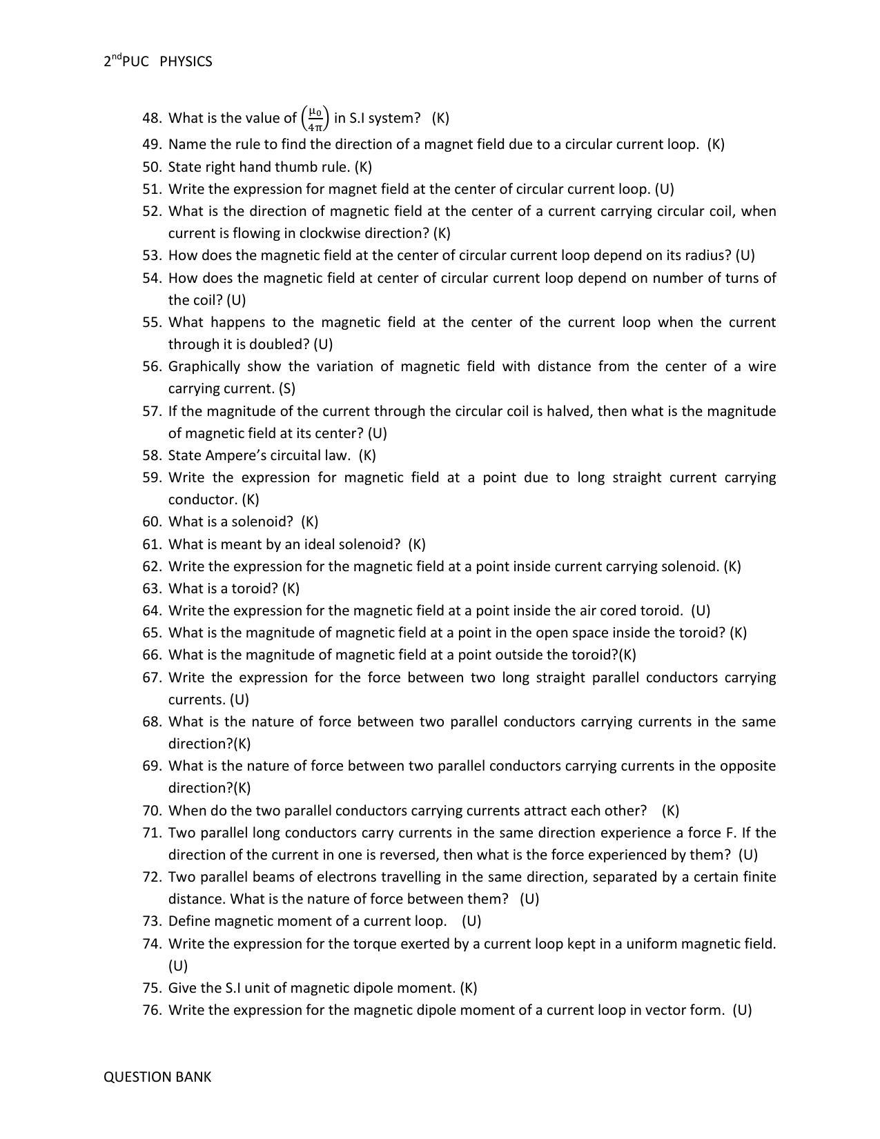 Karnataka 2nd PUC Question Bank for Physics - Page 25