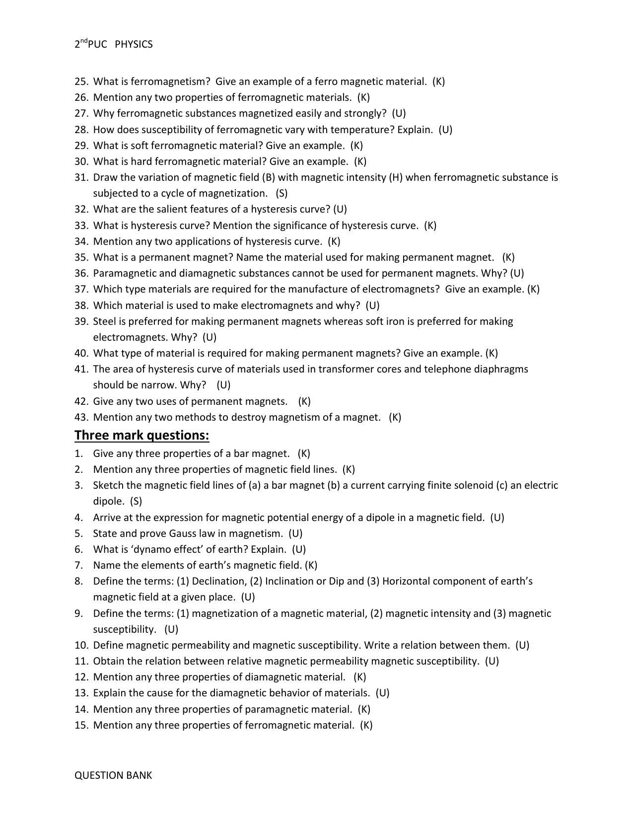 Karnataka 2nd PUC Question Bank for Physics - Page 34