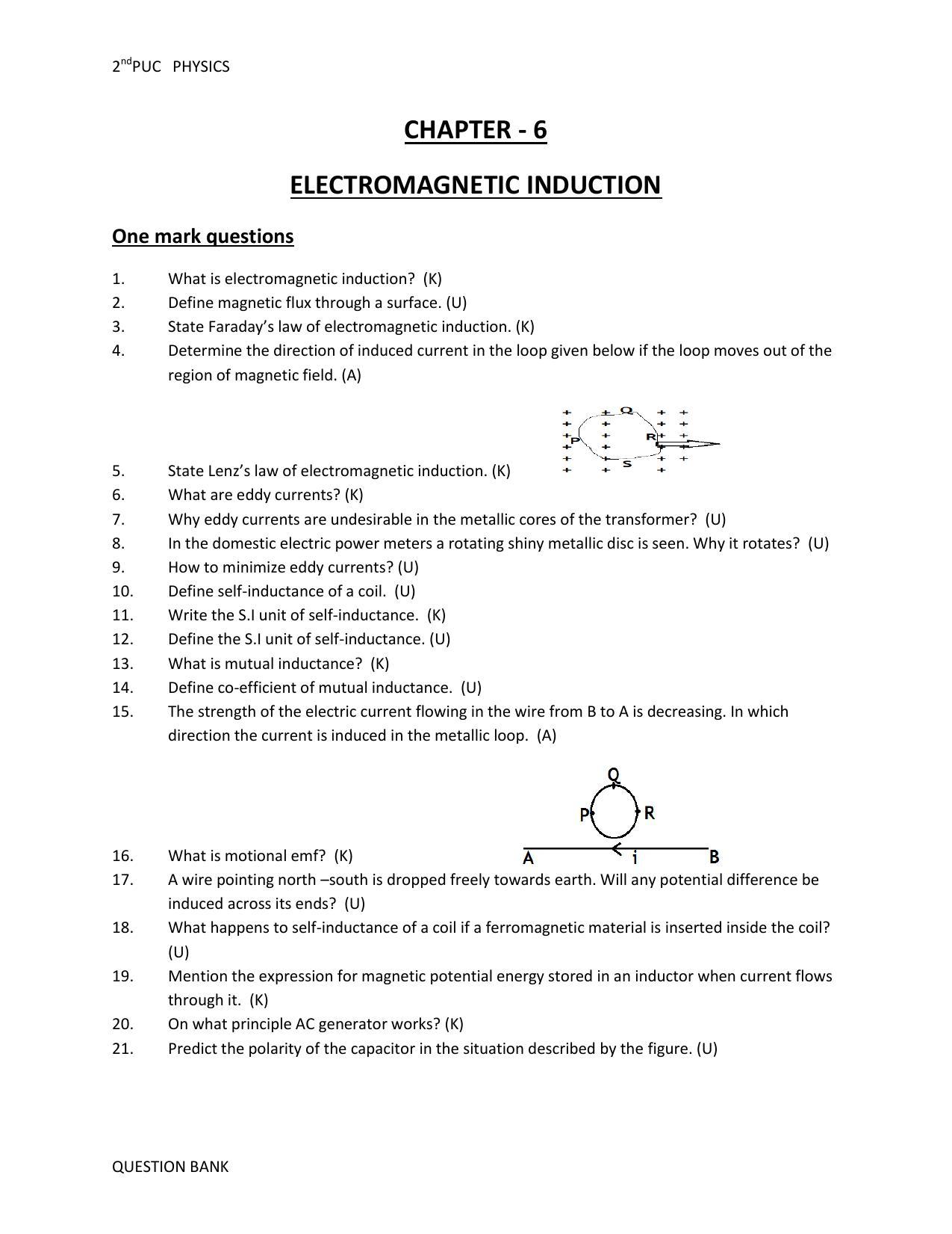Karnataka 2nd PUC Question Bank for Physics - Page 36
