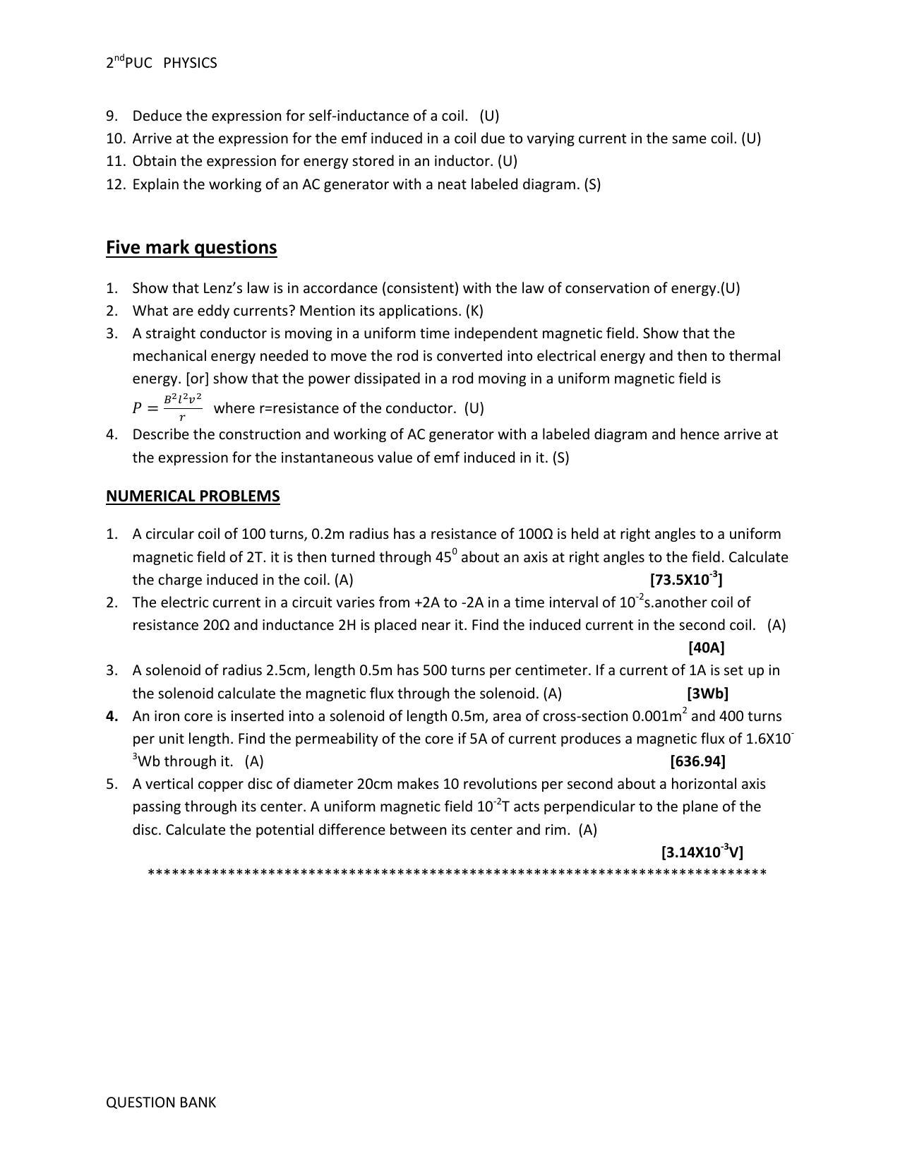 Karnataka 2nd PUC Question Bank for Physics - Page 38