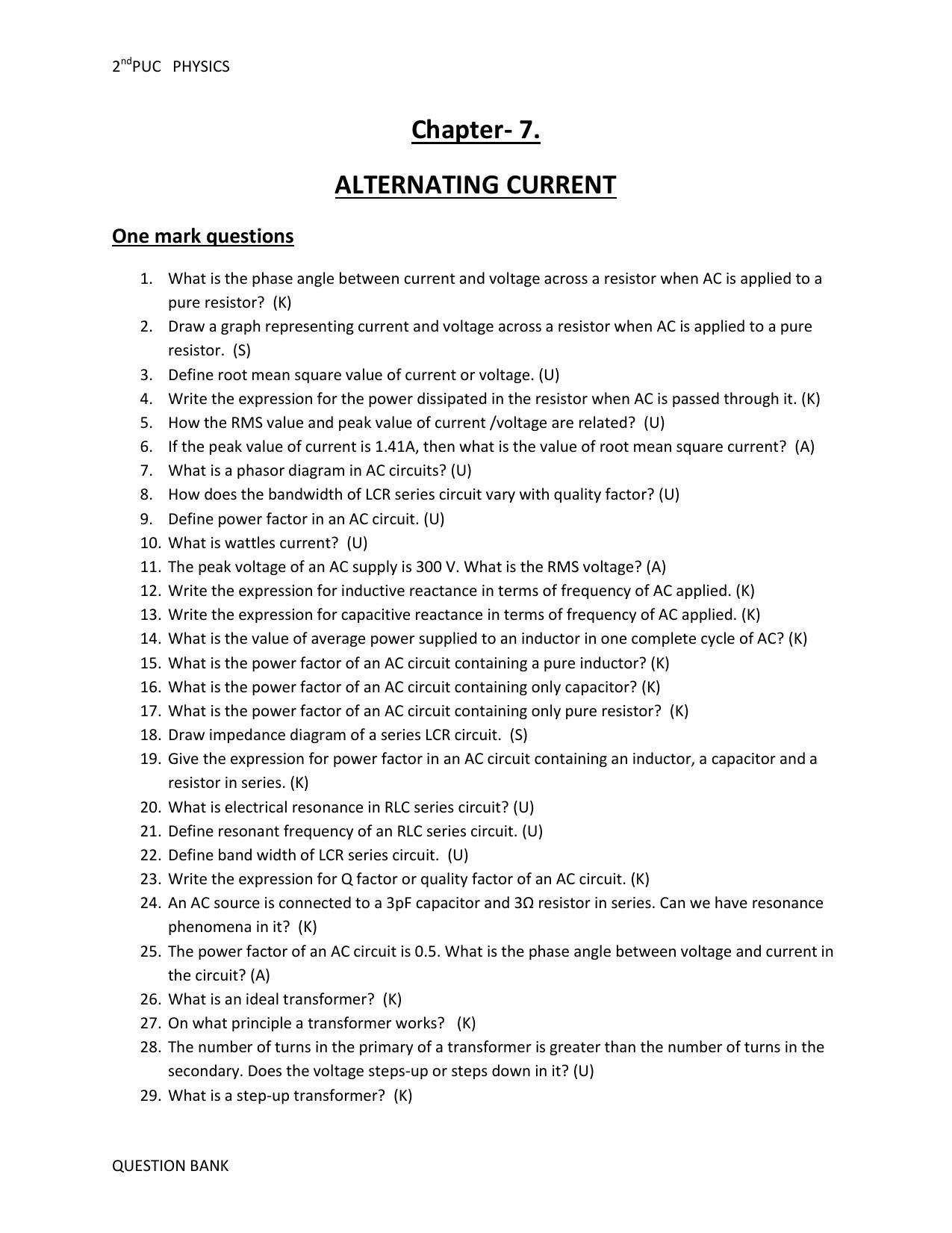 Karnataka 2nd PUC Question Bank for Physics - Page 39