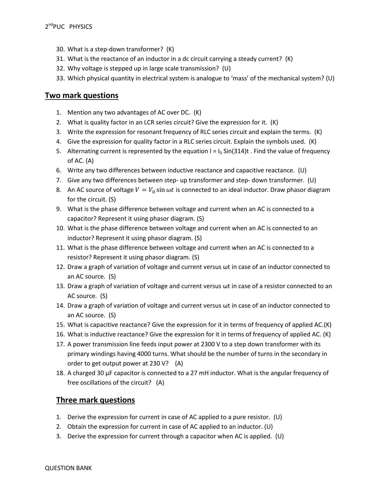 Karnataka 2nd PUC Question Bank for Physics - Page 40