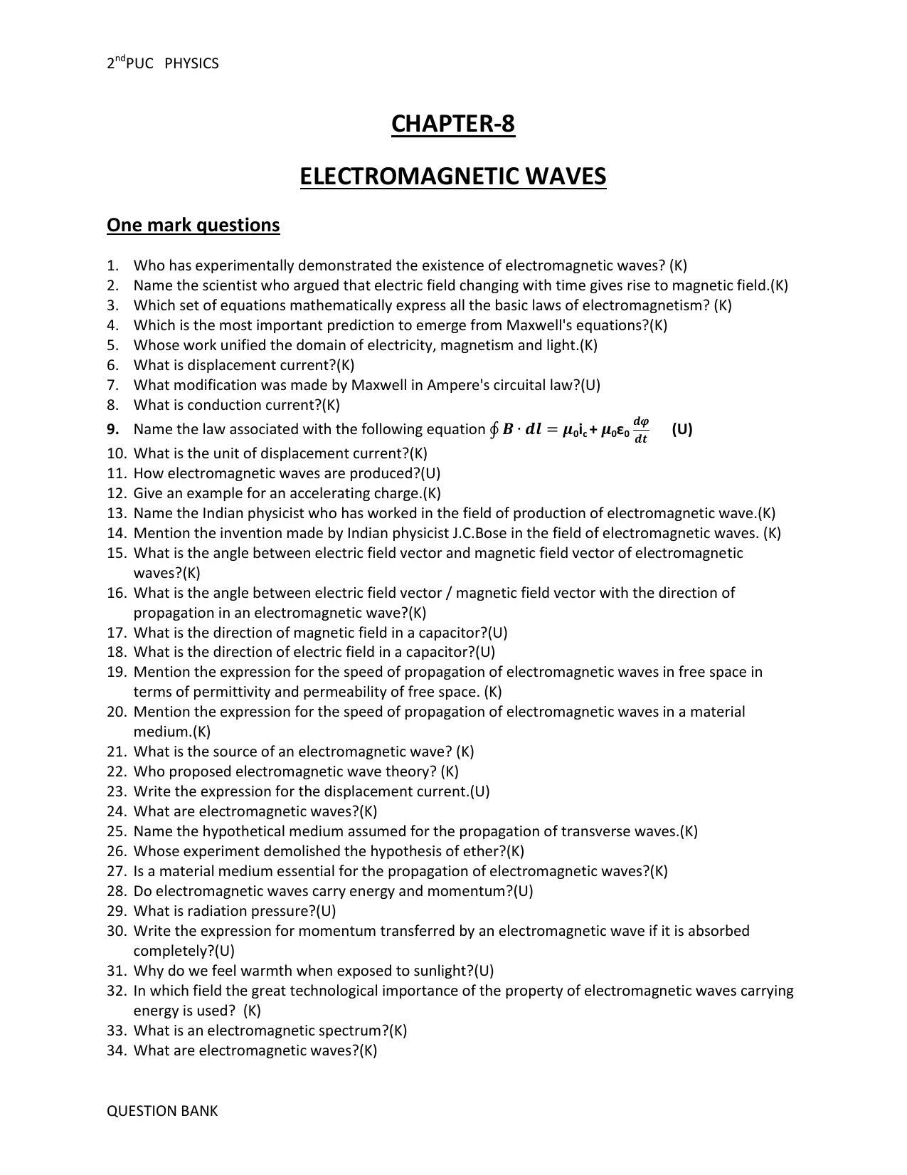 Karnataka 2nd PUC Question Bank for Physics - Page 43
