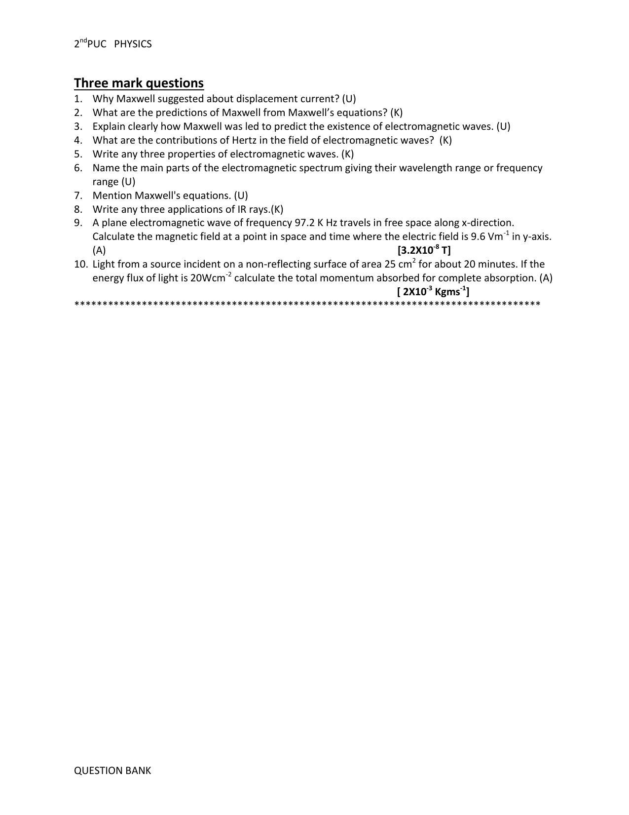 Karnataka 2nd PUC Question Bank for Physics - Page 45