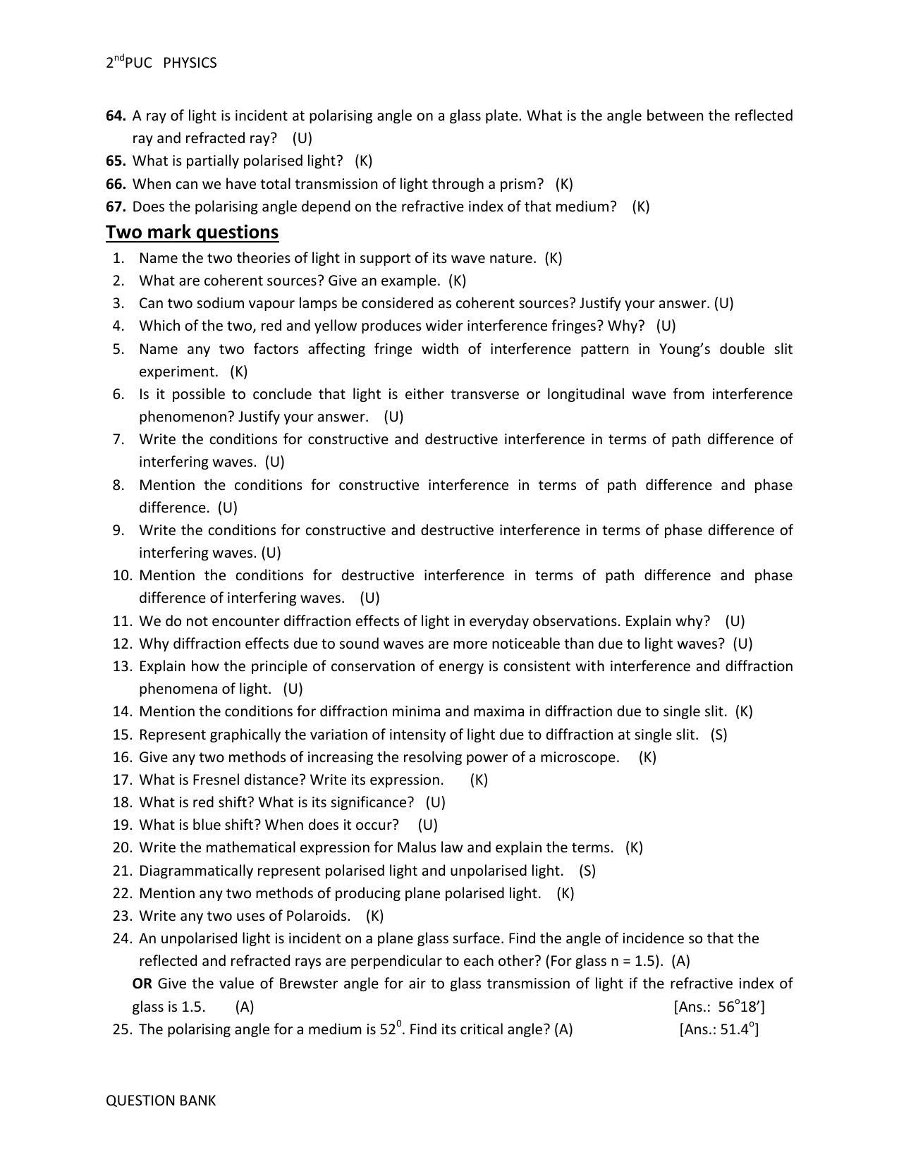 Karnataka 2nd PUC Question Bank for Physics - Page 54