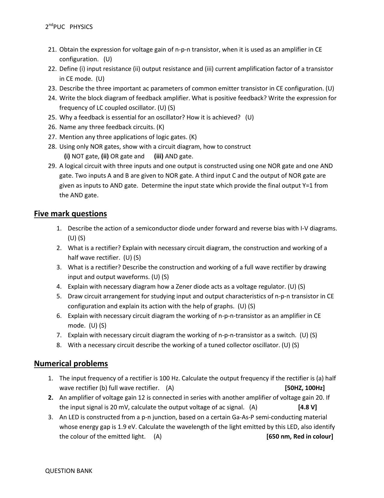 Karnataka 2nd PUC Question Bank for Physics - Page 74