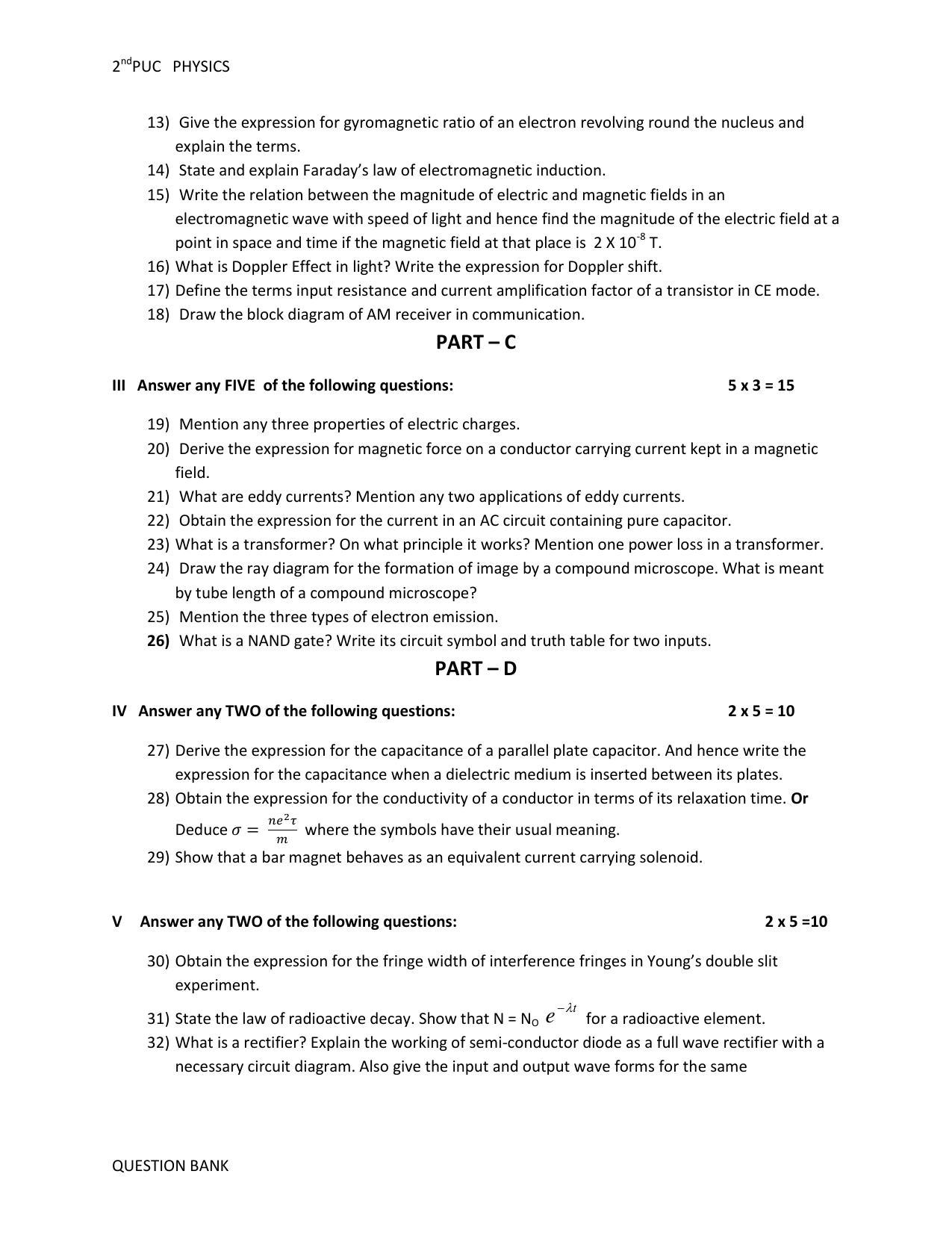 Karnataka 2nd PUC Question Bank for Physics - Page 81