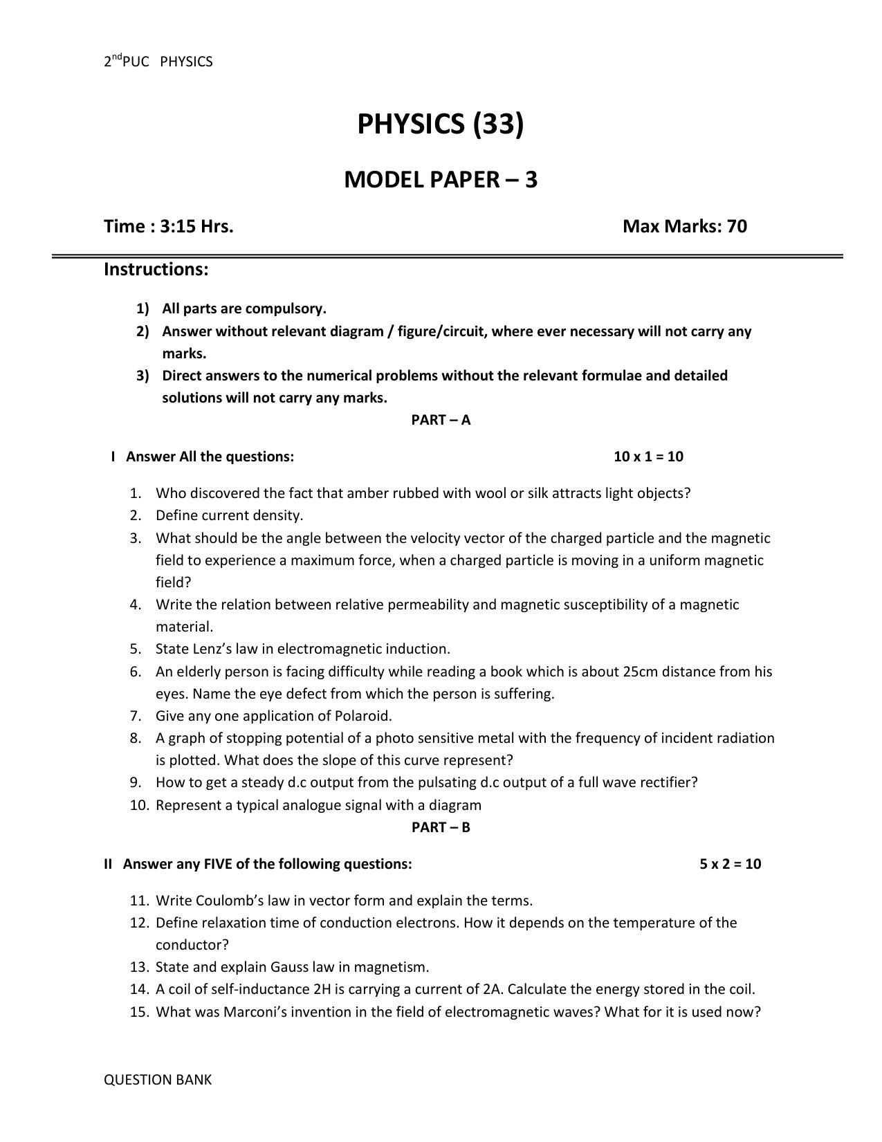 Karnataka 2nd PUC Question Bank for Physics - Page 89