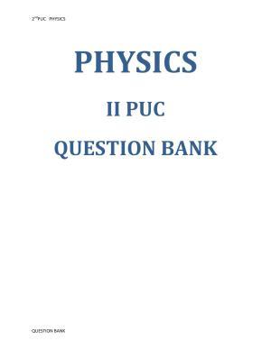 Karnataka 2nd PUC Question Bank for Physics