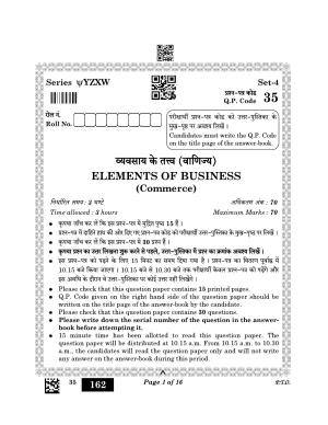 CBSE Class 10 35 Elements Of Business 2023 Question Paper