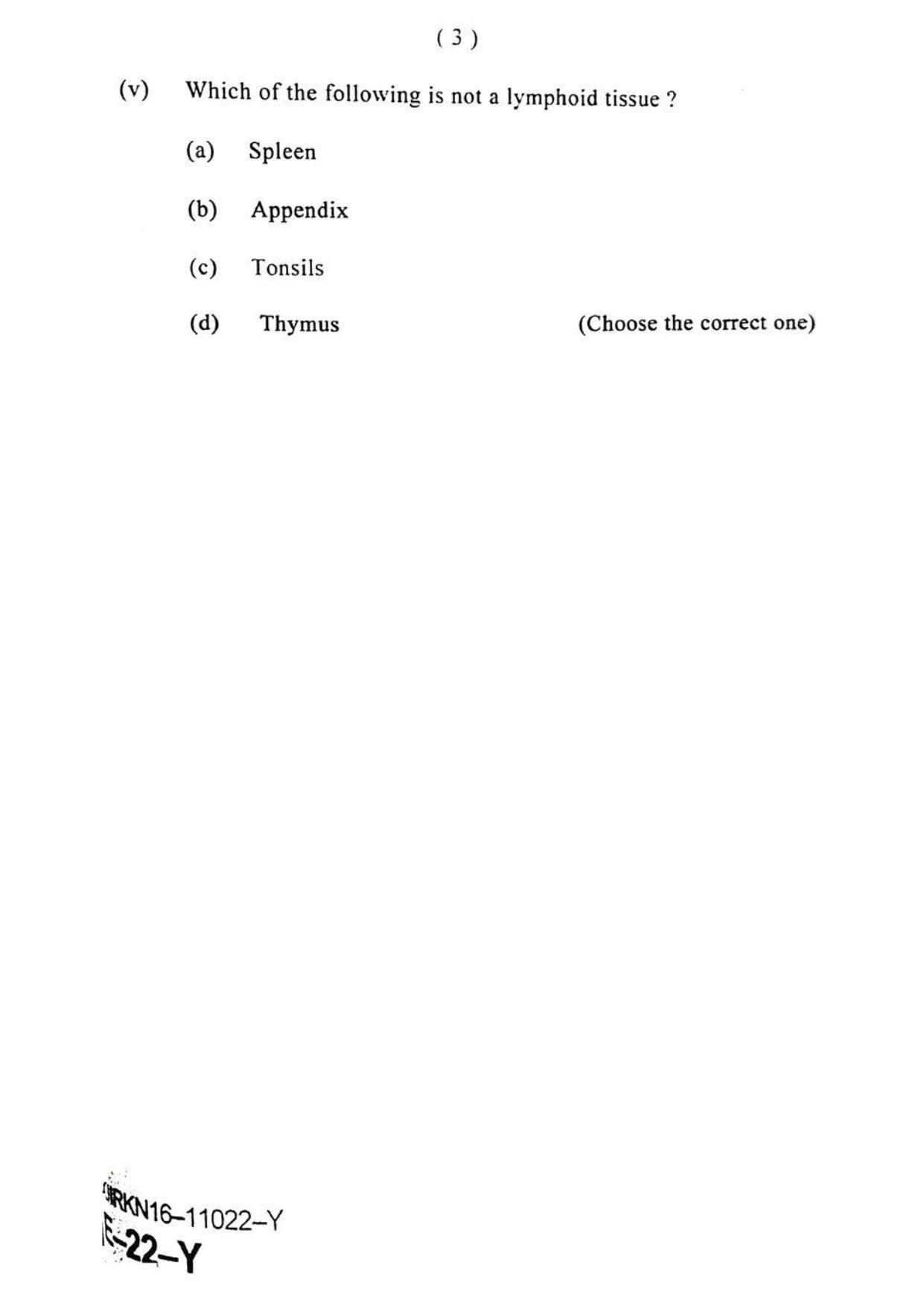 JKBOSE Class 12 Biology-Zoology Question Papers 2016 (11022-Y) - Page 3