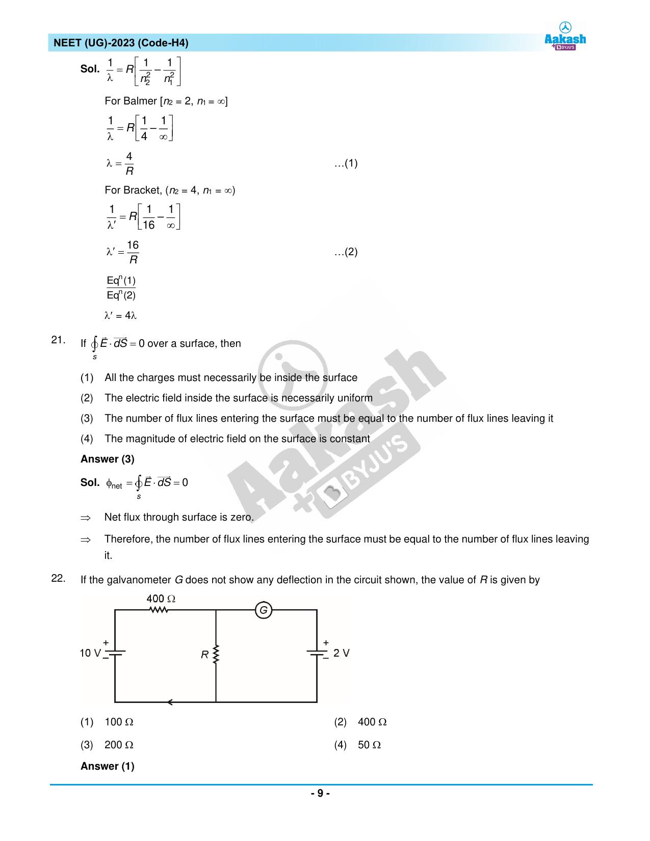 NEET 2023 Question Paper H4 - Page 9