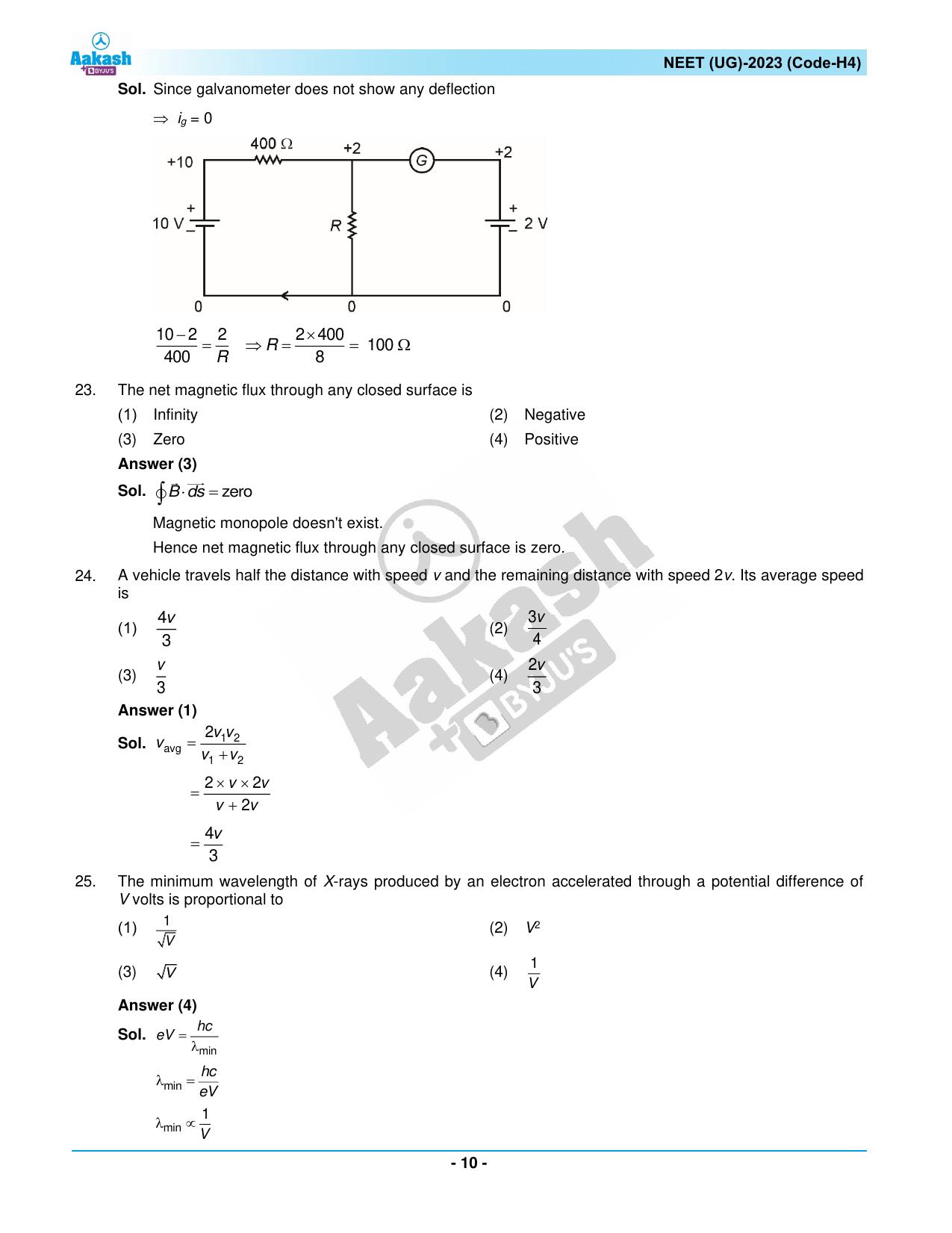 NEET 2023 Question Paper H4 - Page 10
