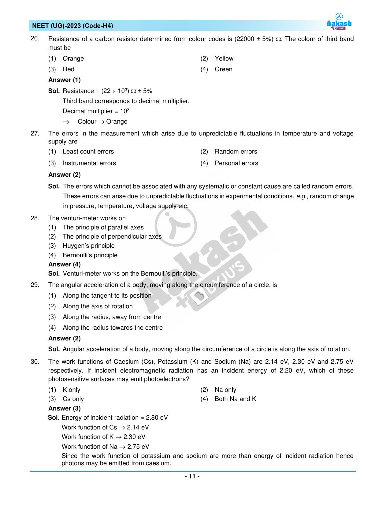 NEET 2023 Question Paper H4 - Page 11