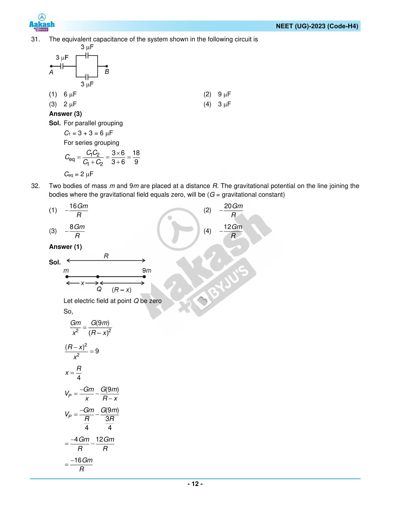 NEET 2023 Question Paper H4 - Page 12