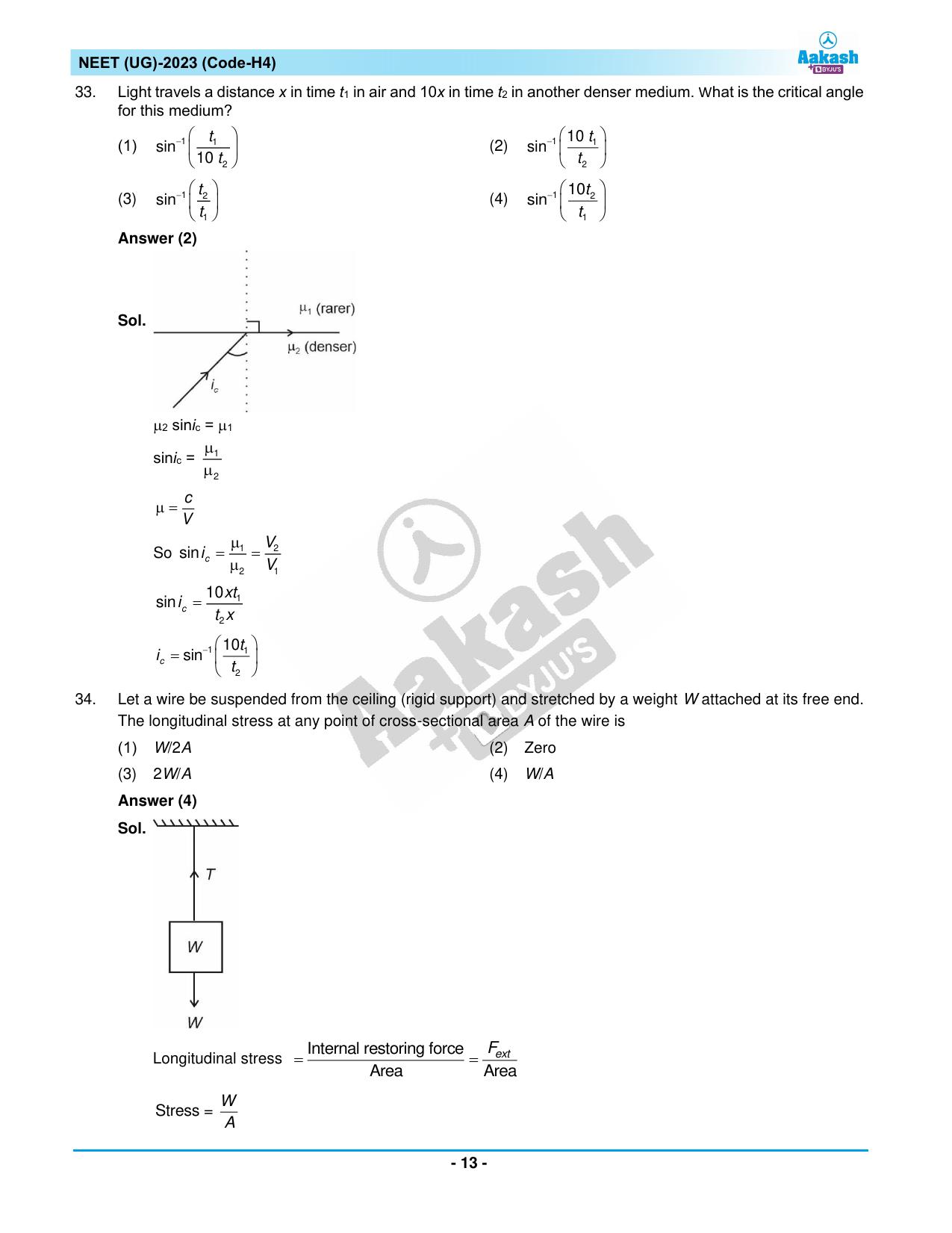 NEET 2023 Question Paper H4 - Page 13