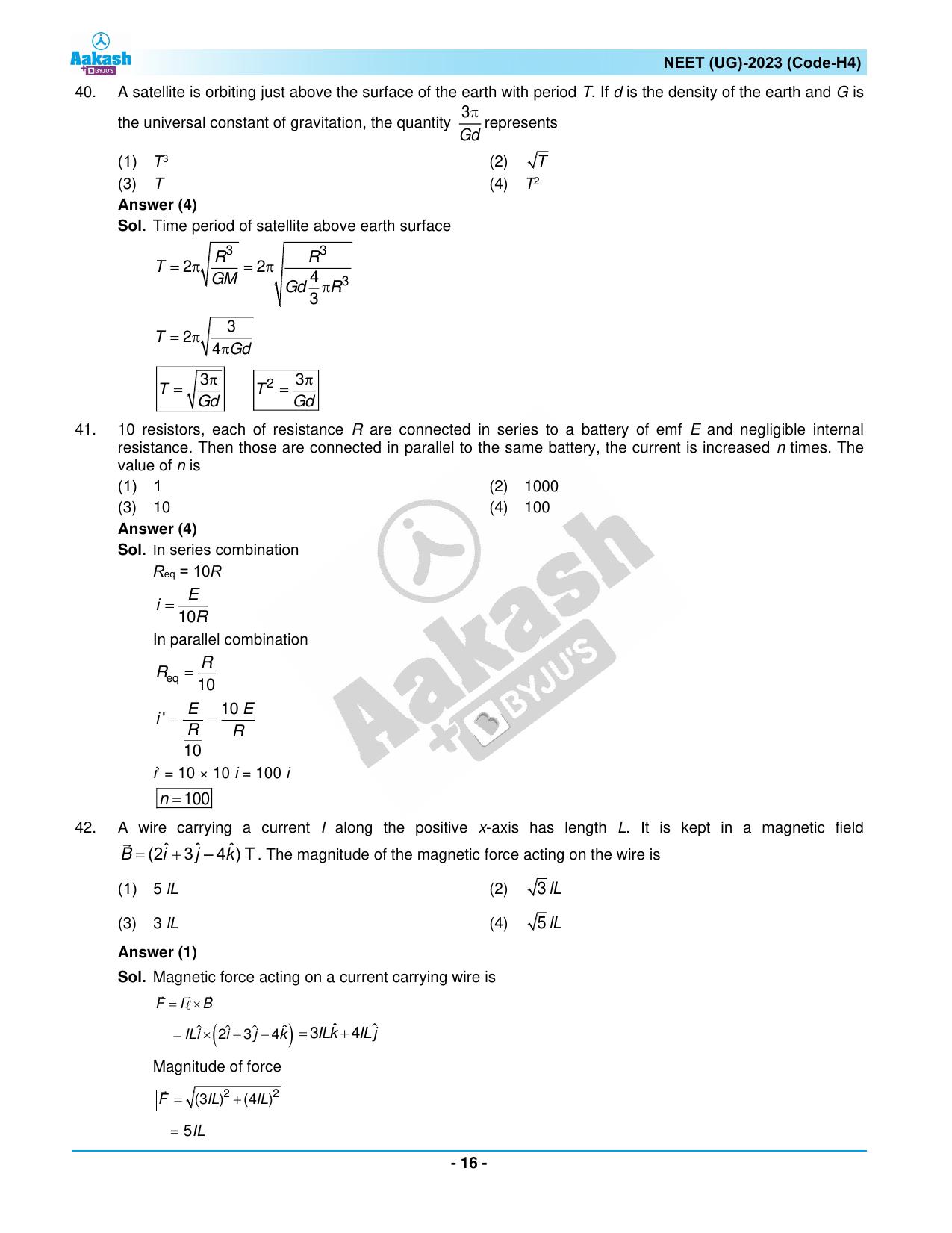 NEET 2023 Question Paper H4 - Page 16