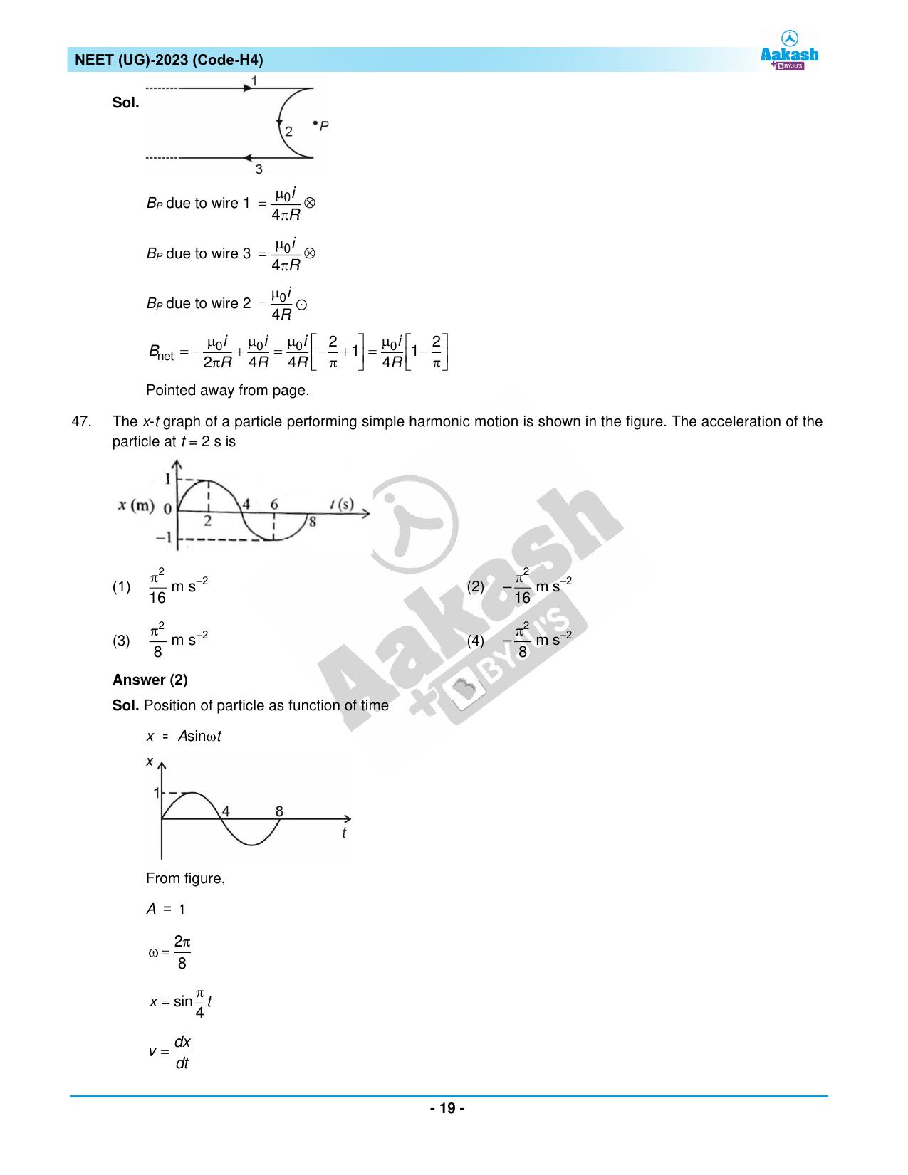 NEET 2023 Question Paper H4 - Page 19