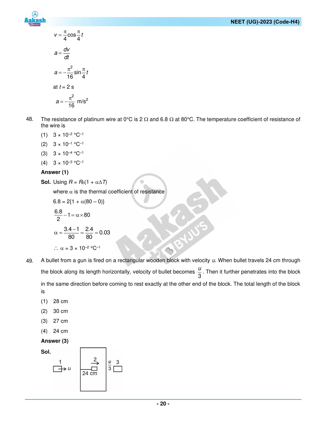 NEET 2023 Question Paper H4 - Page 20