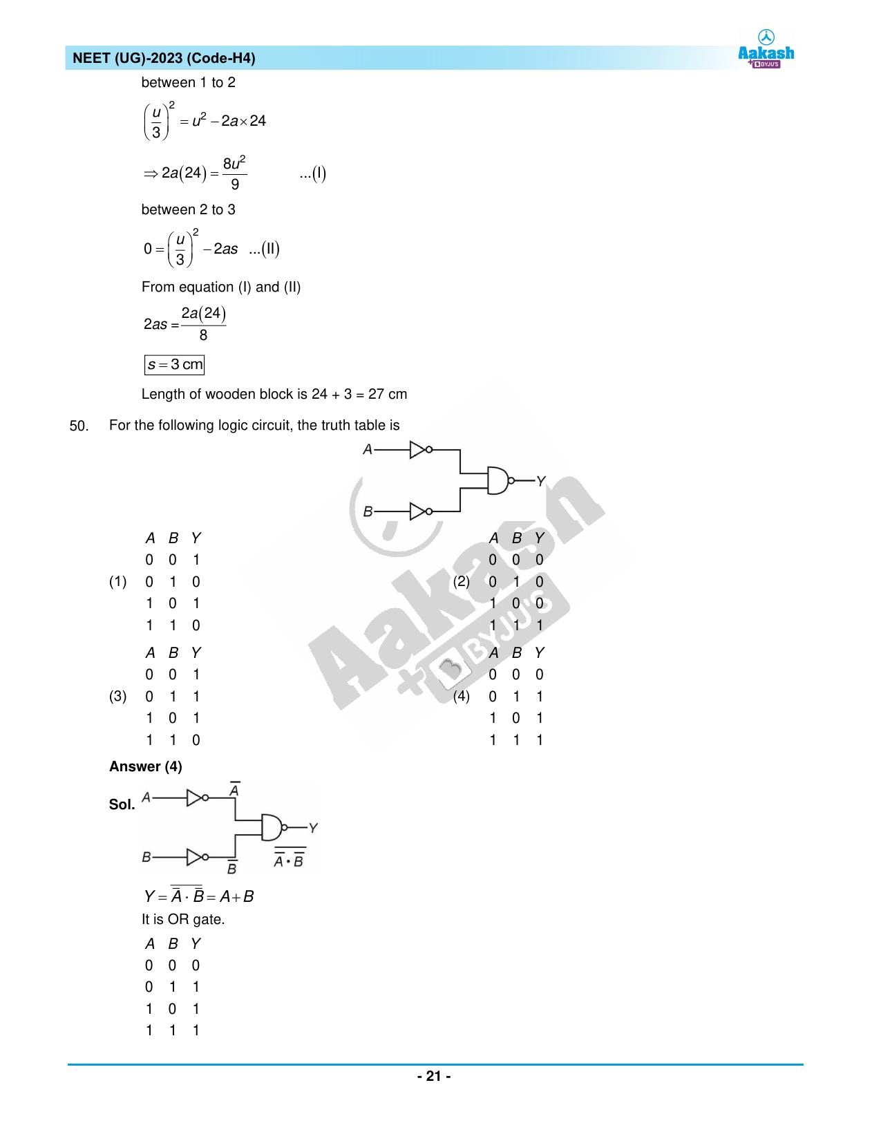 NEET 2023 Question Paper H4 - Page 21