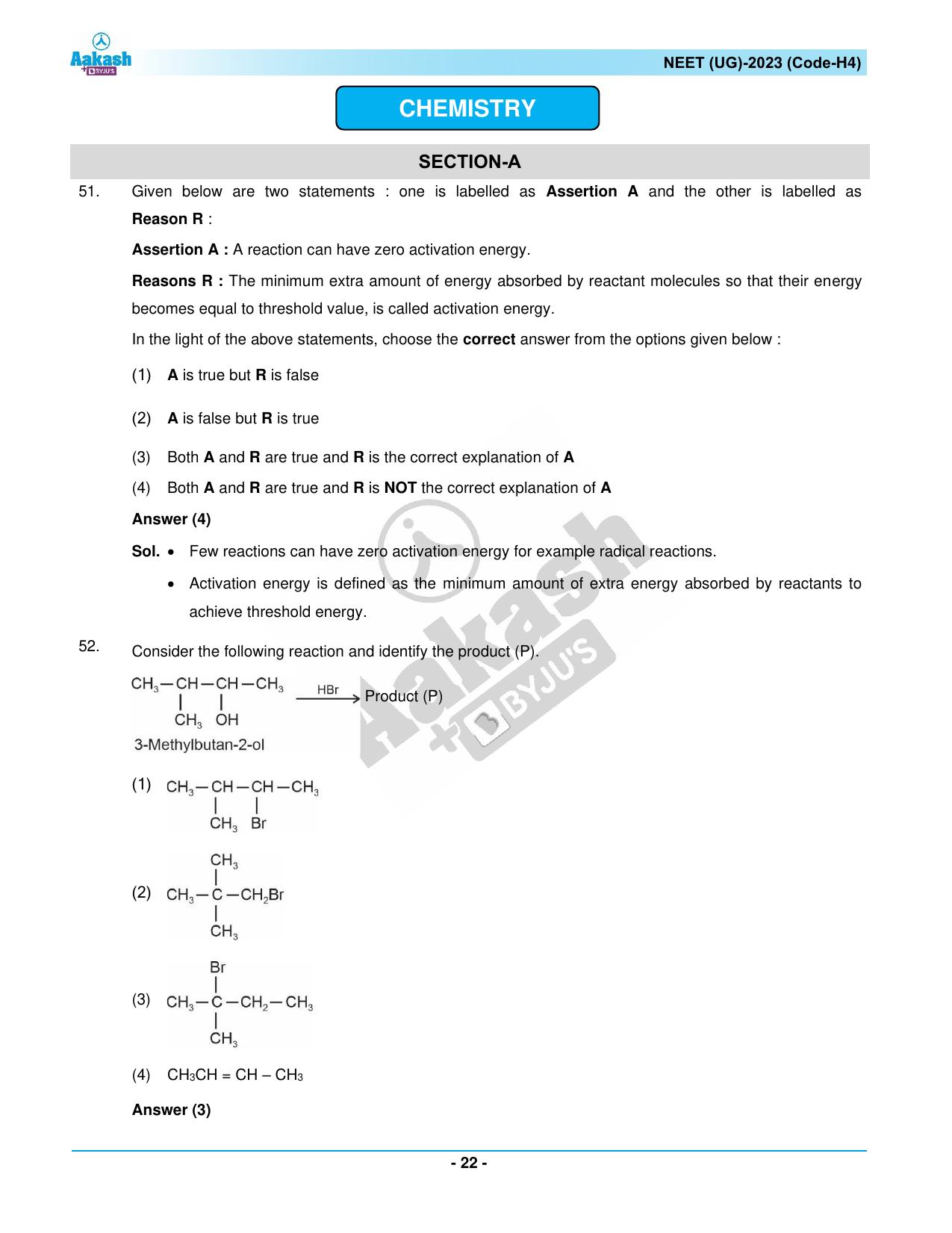 NEET 2023 Question Paper H4 - Page 22