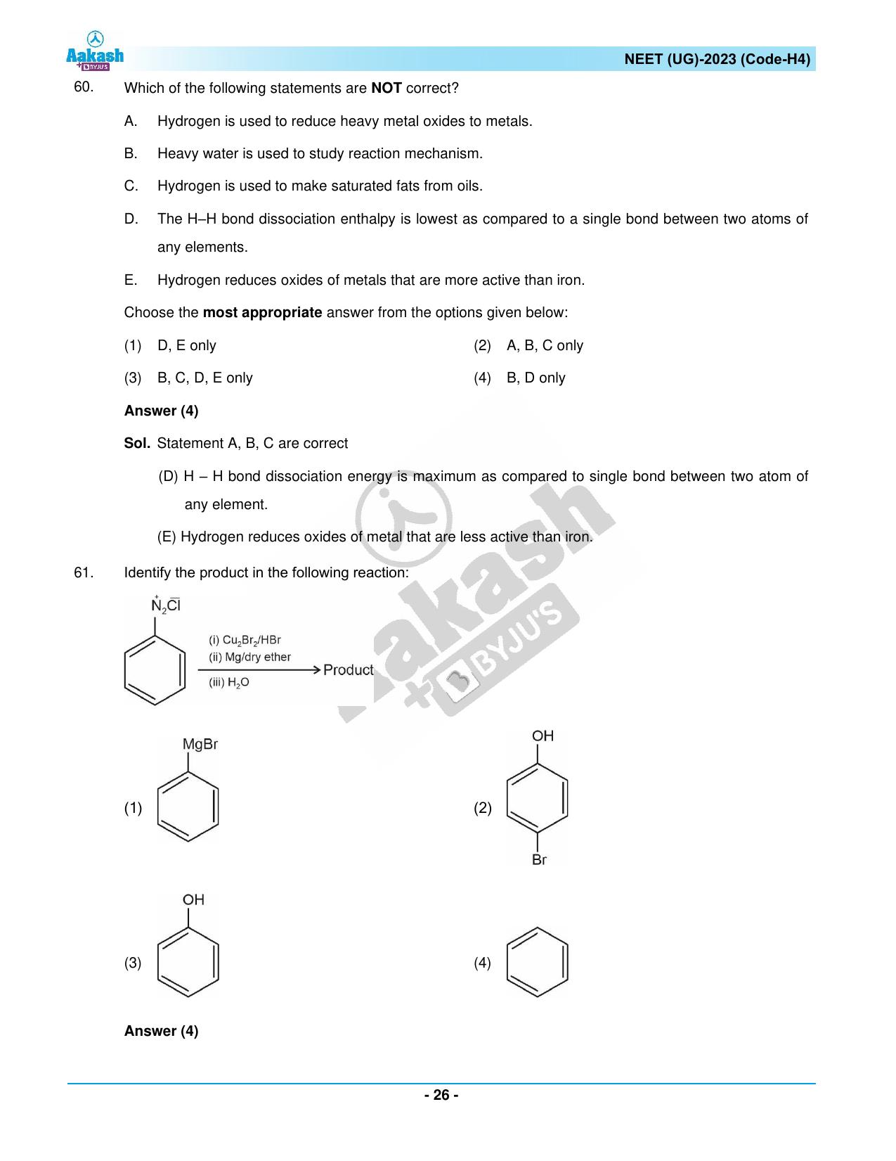 NEET 2023 Question Paper H4 - Page 26