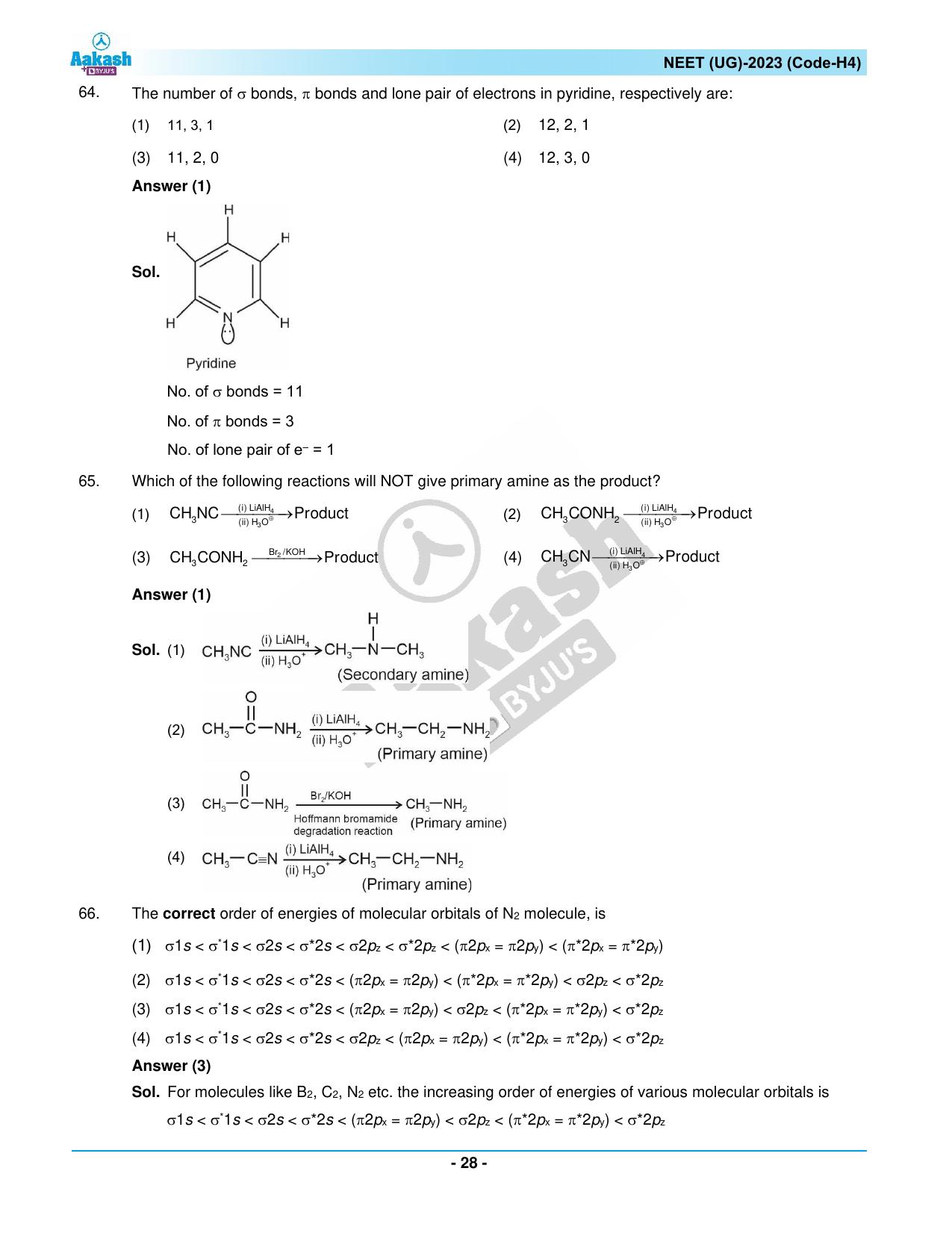 NEET 2023 Question Paper H4 - Page 28
