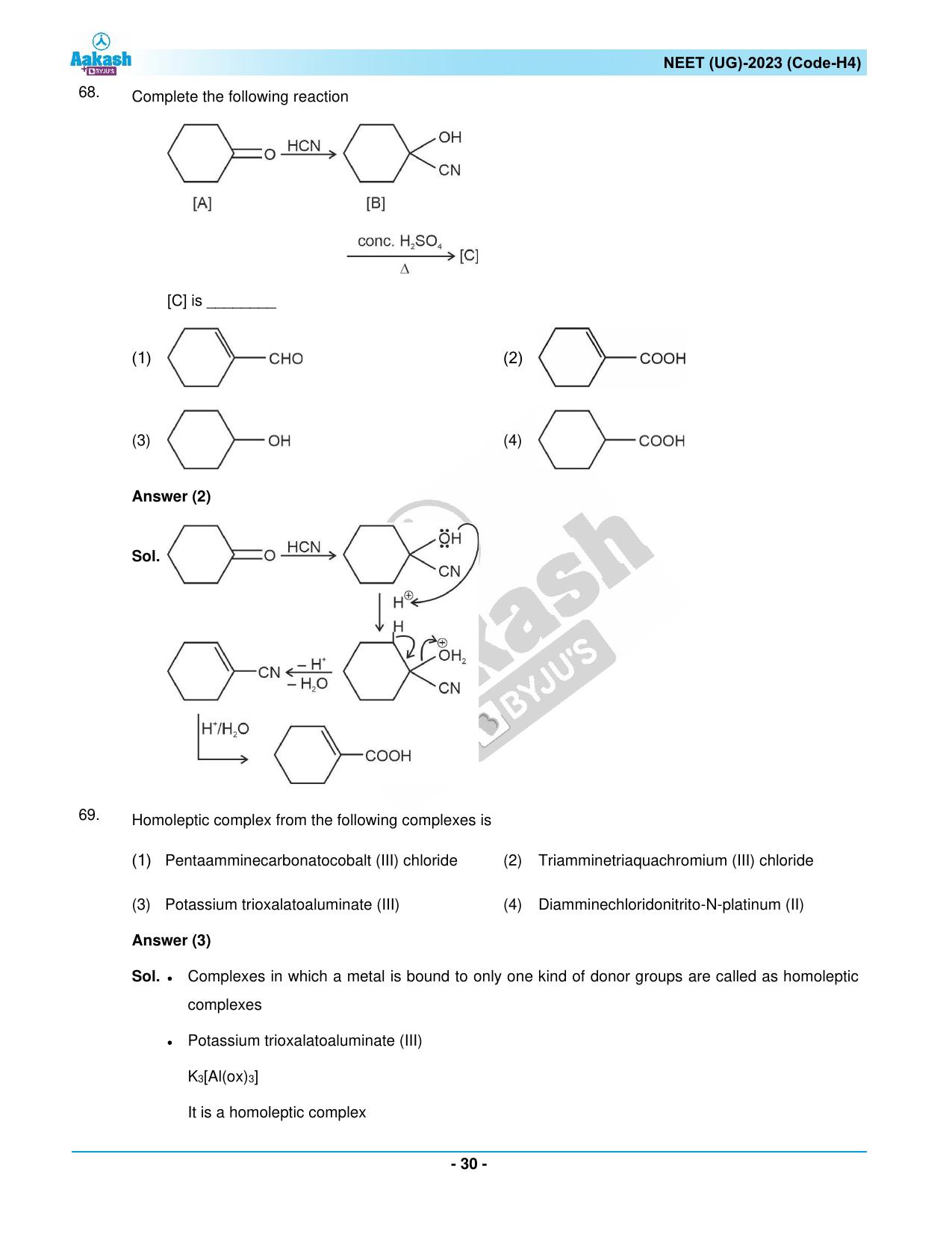 NEET 2023 Question Paper H4 - Page 30