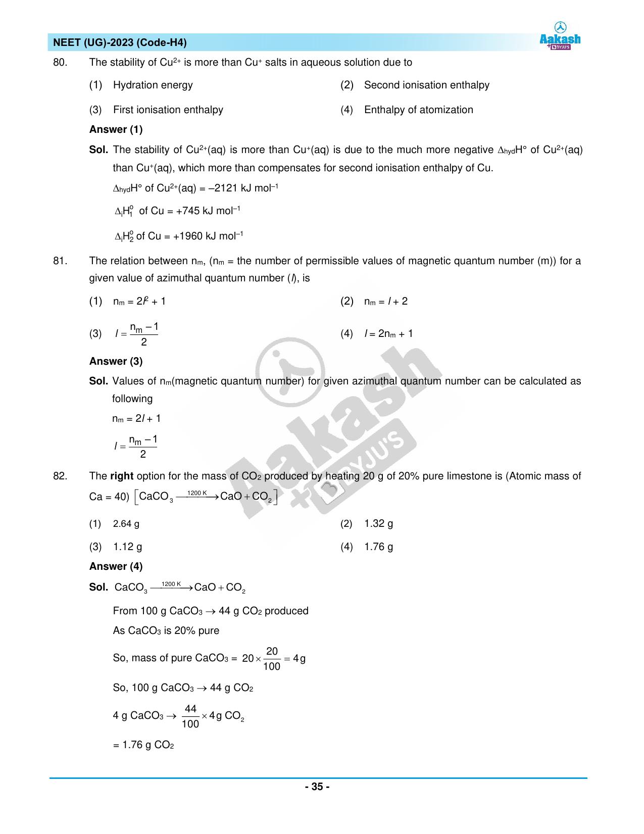 NEET 2023 Question Paper H4 - Page 35