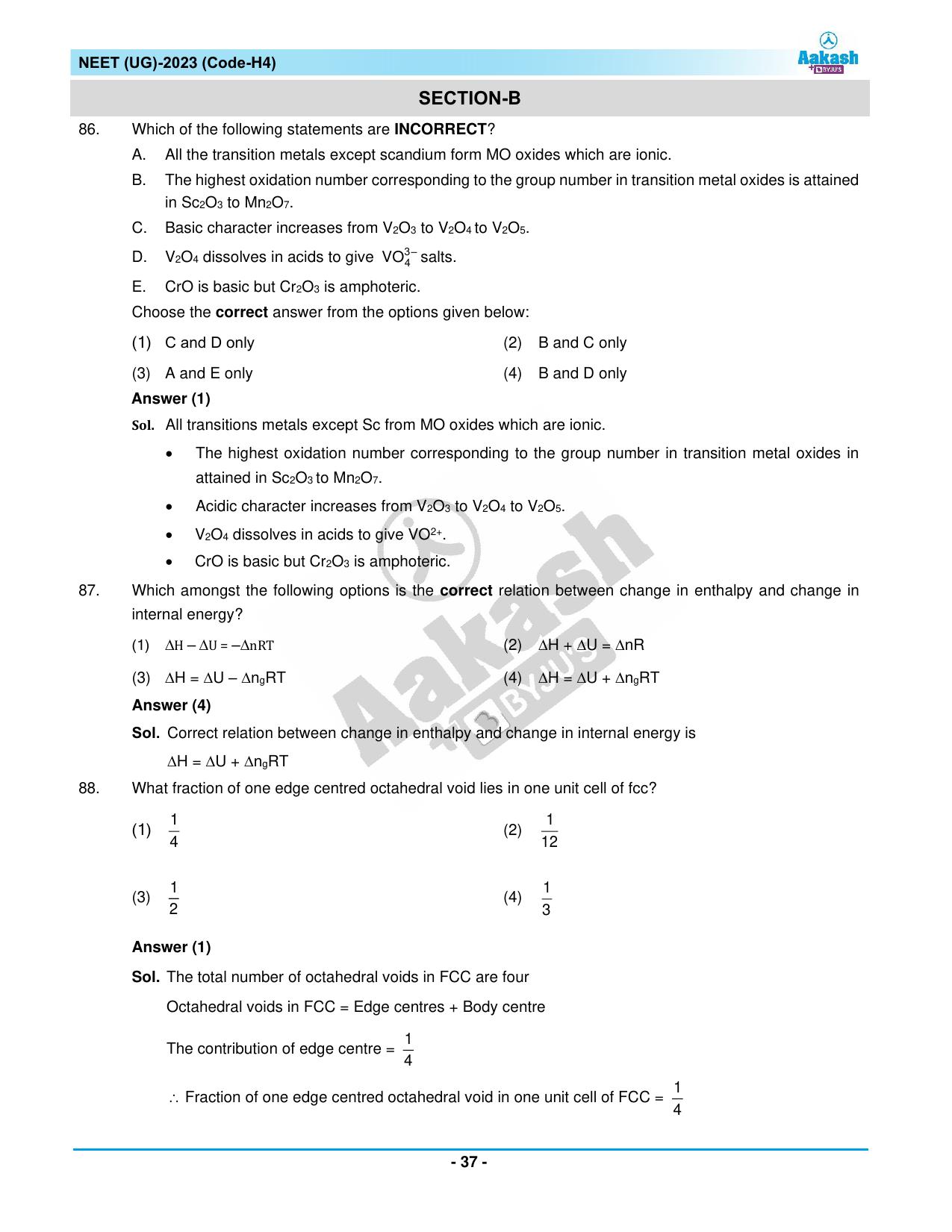 NEET 2023 Question Paper H4 - Page 37
