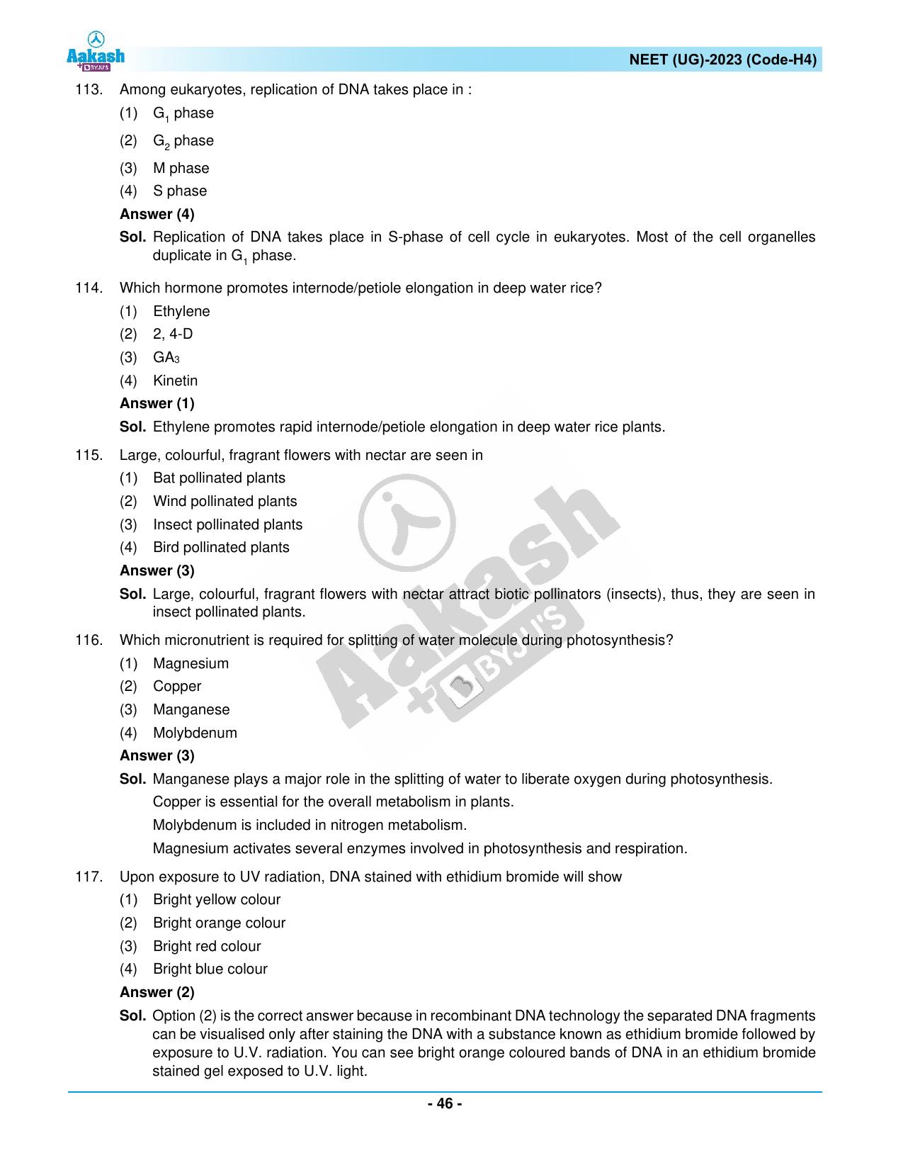 NEET 2023 Question Paper H4 - Page 46