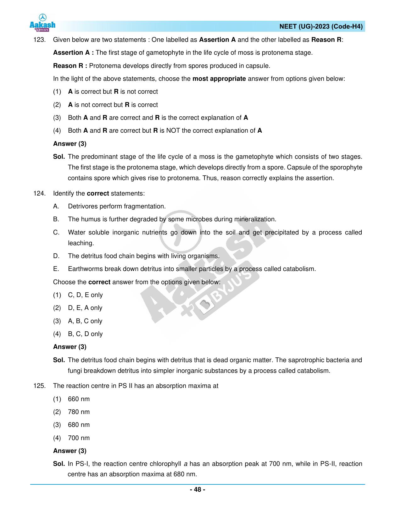 NEET 2023 Question Paper H4 - Page 48