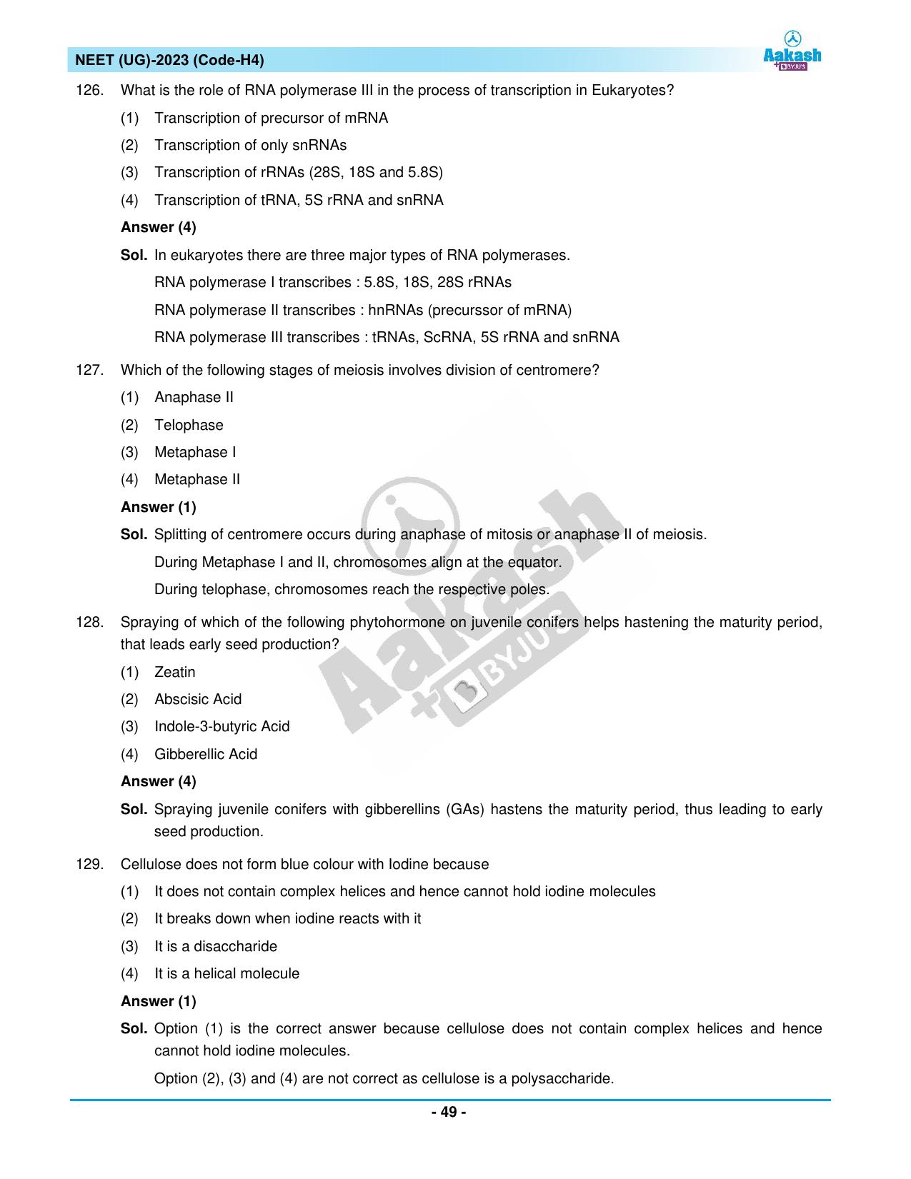 NEET 2023 Question Paper H4 - Page 49