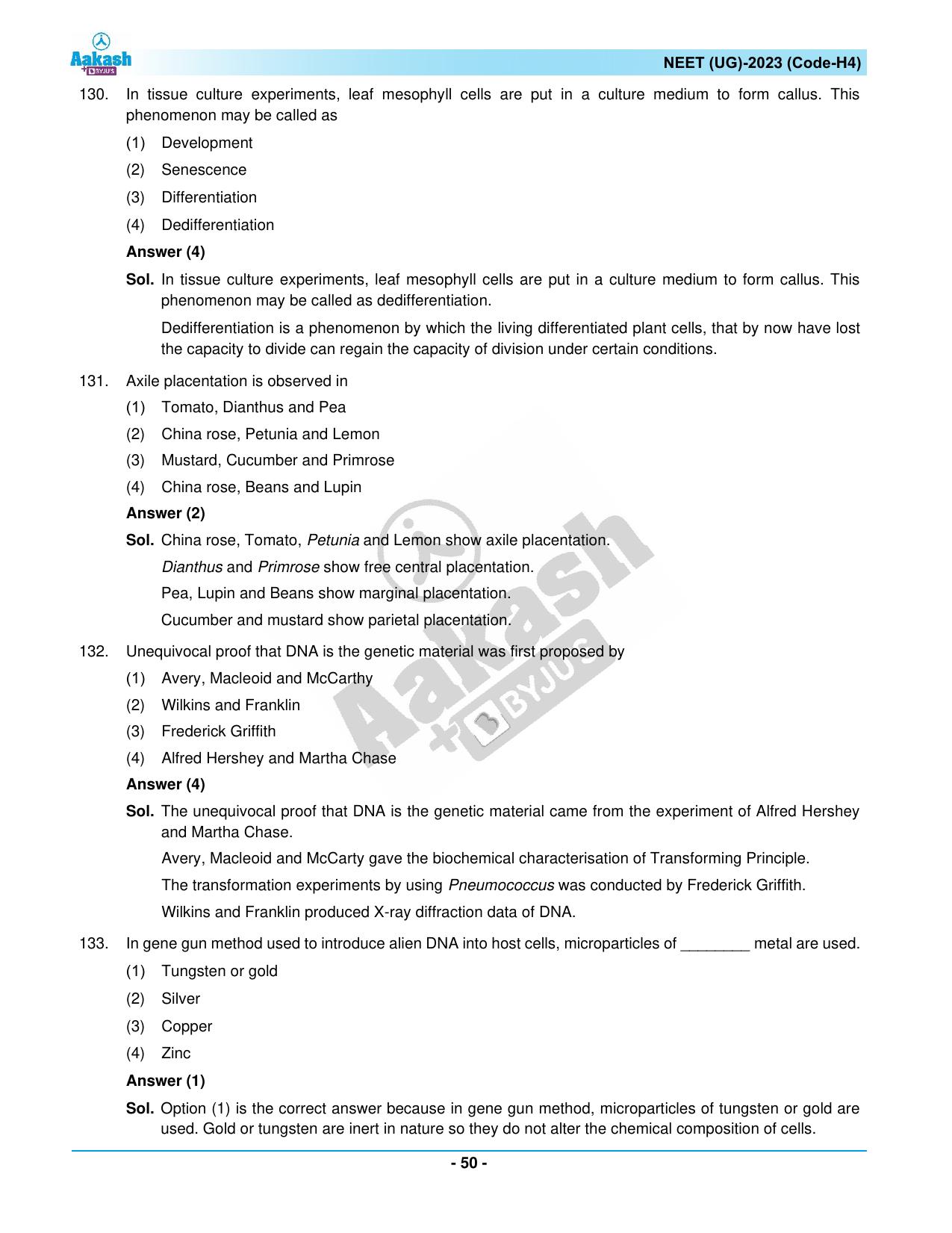 NEET 2023 Question Paper H4 - Page 50