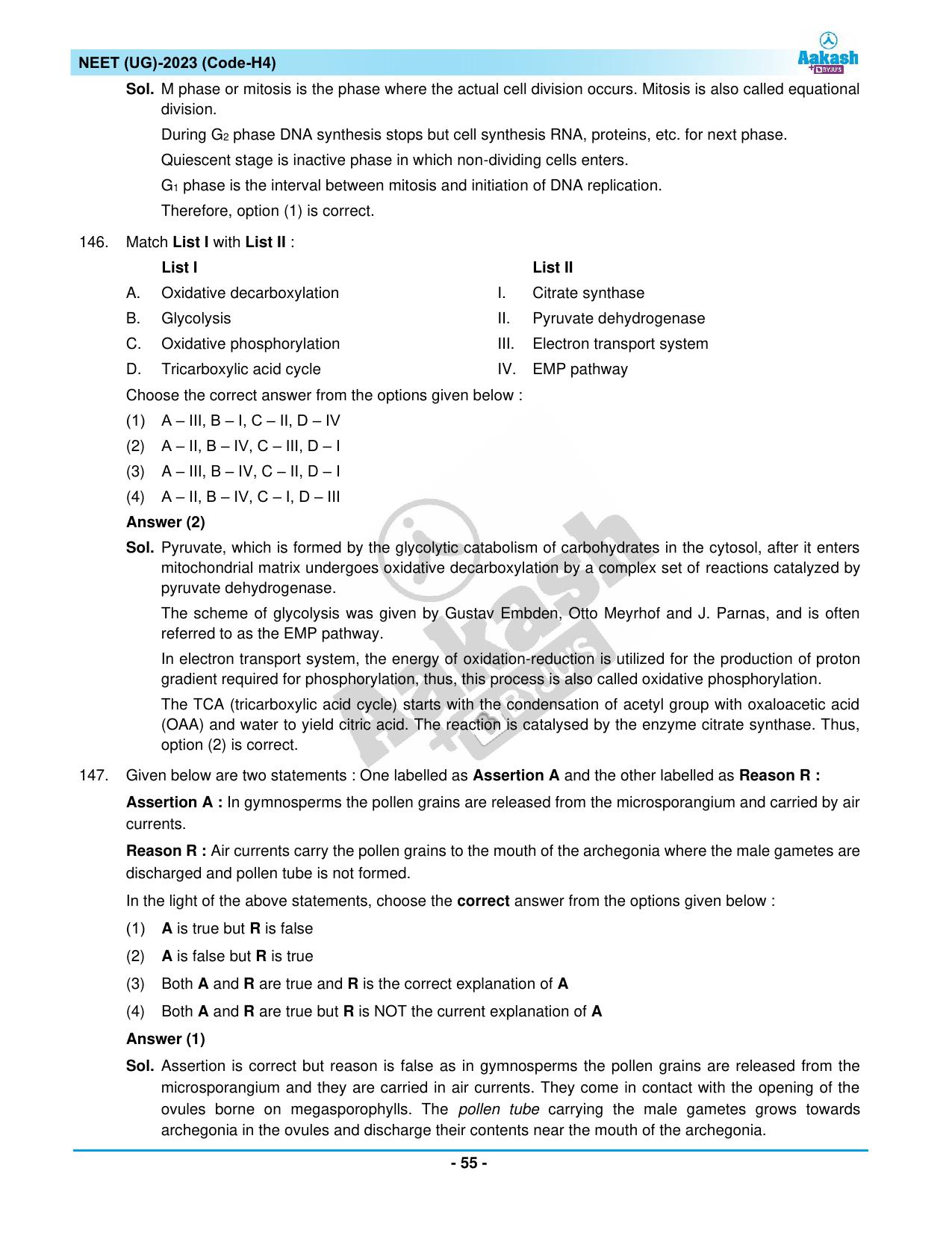 NEET 2023 Question Paper H4 - Page 55
