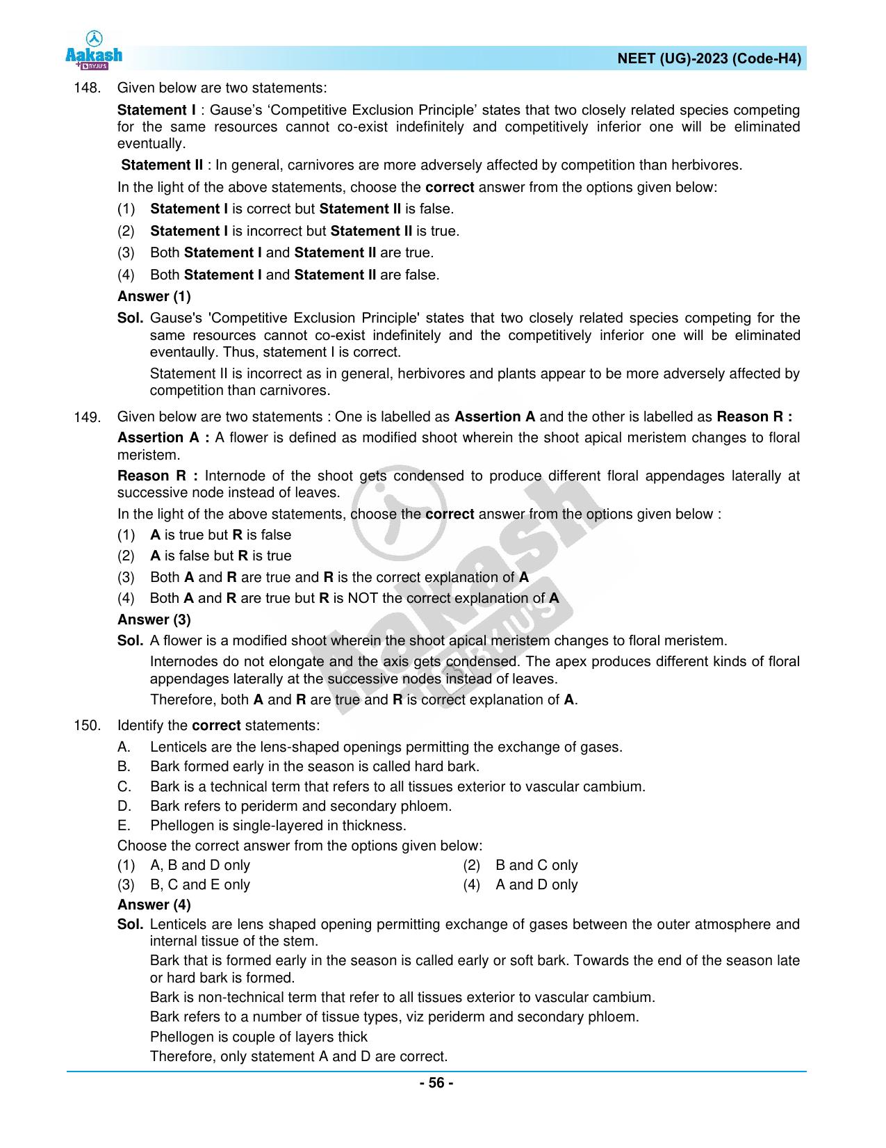 NEET 2023 Question Paper H4 - Page 56