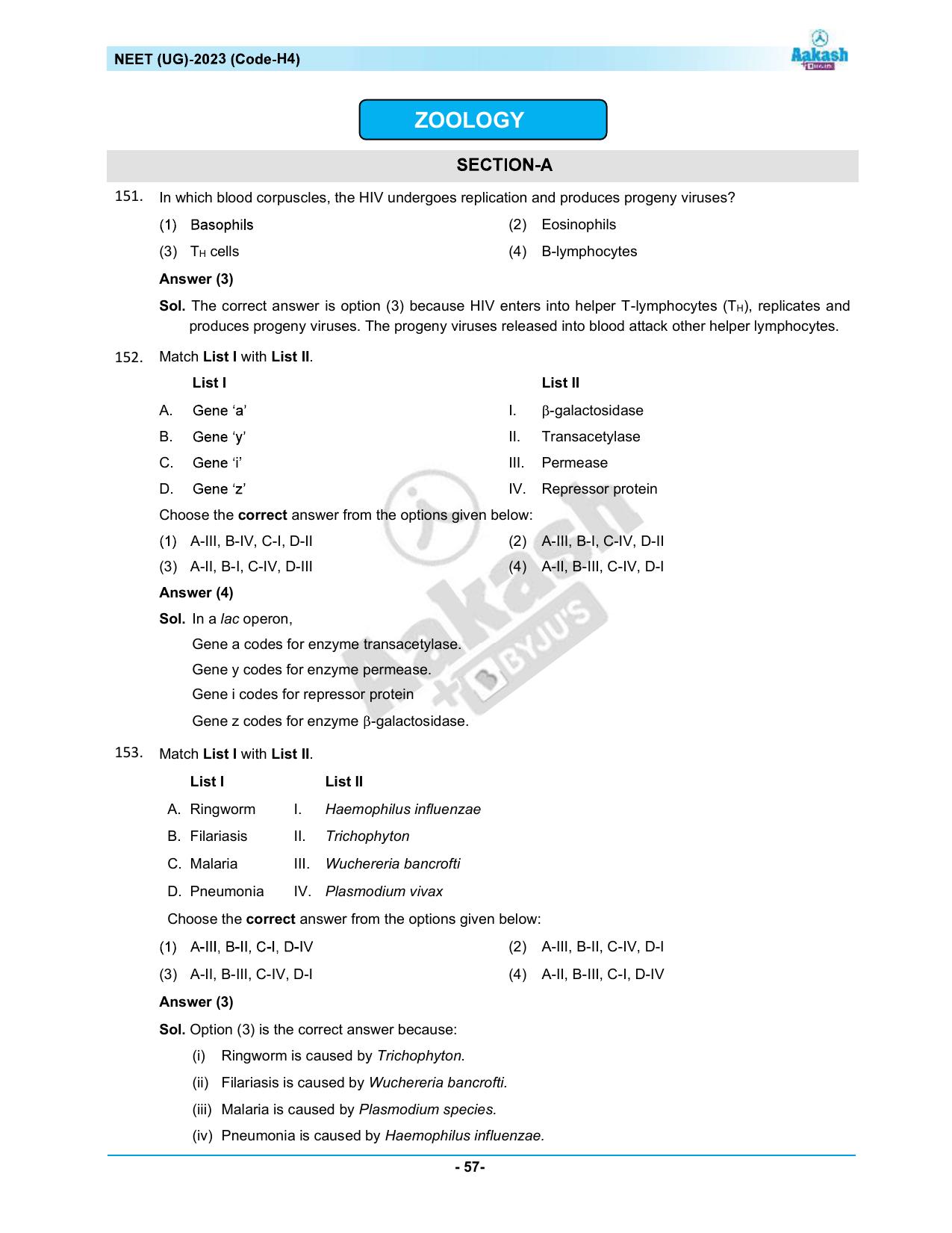 NEET 2023 Question Paper H4 - Page 57