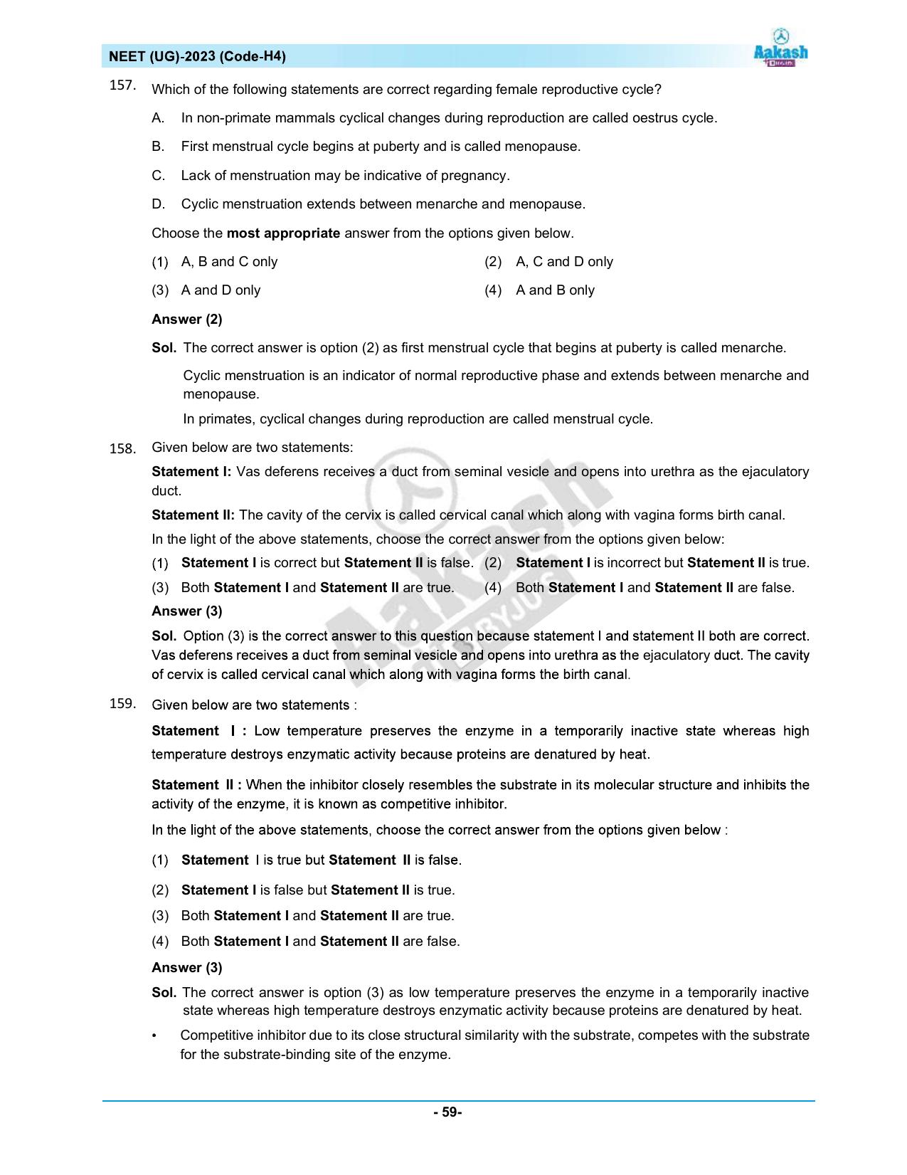NEET 2023 Question Paper H4 - Page 59