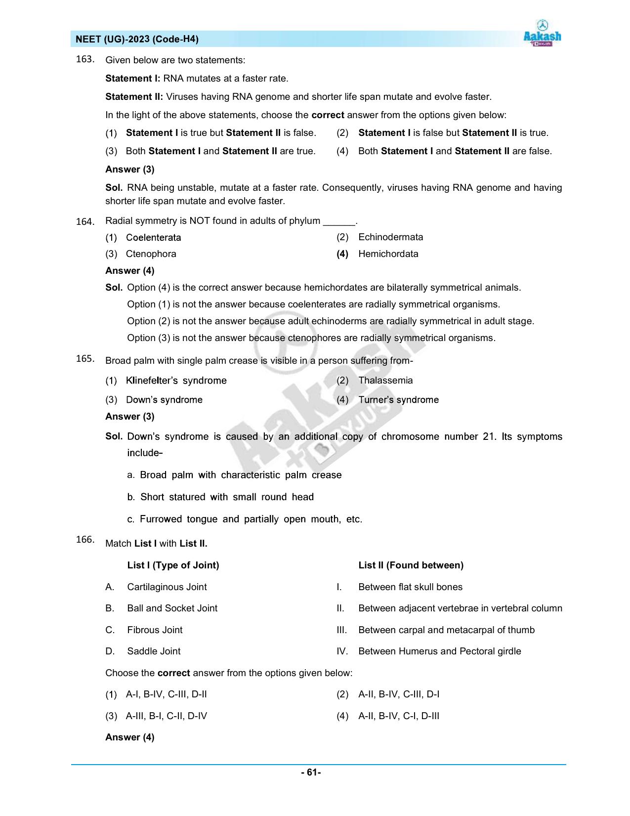 NEET 2023 Question Paper H4 - Page 61