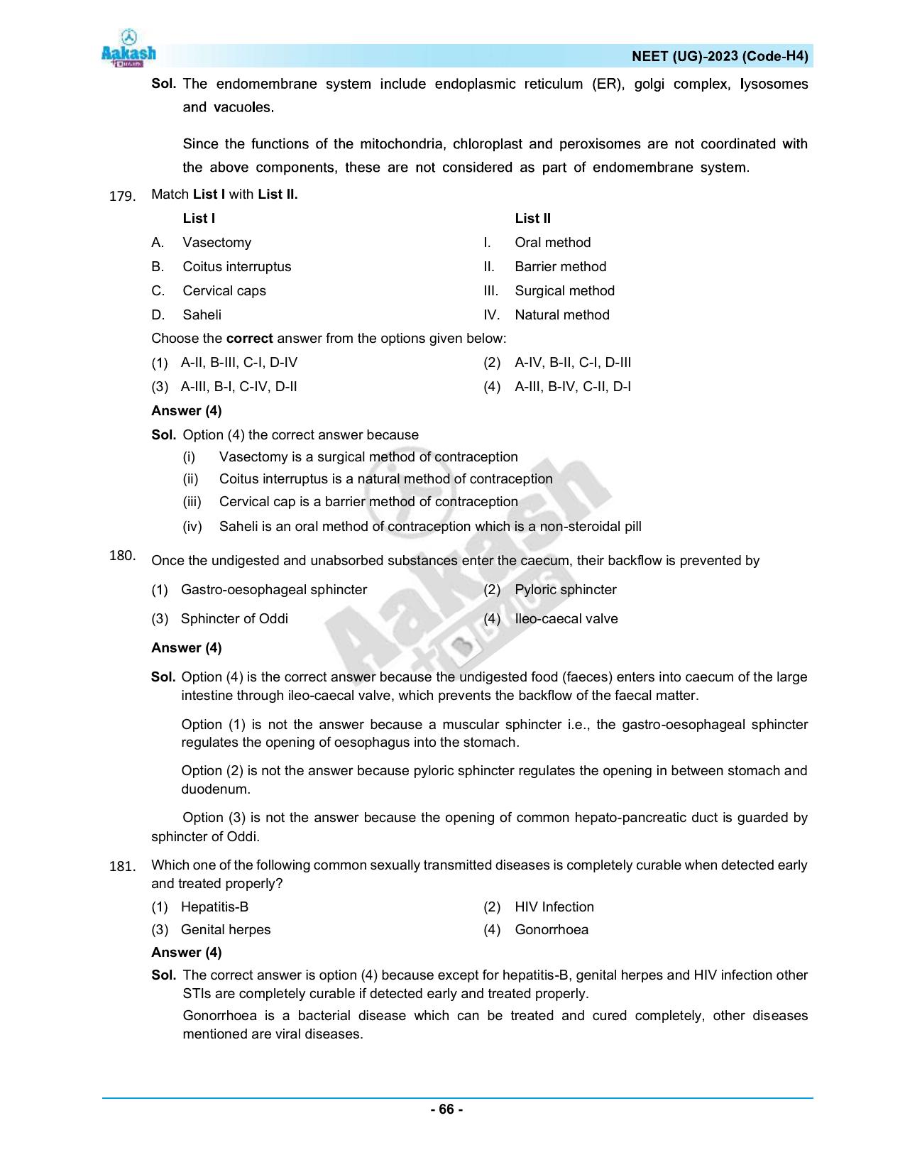 NEET 2023 Question Paper H4 - Page 66