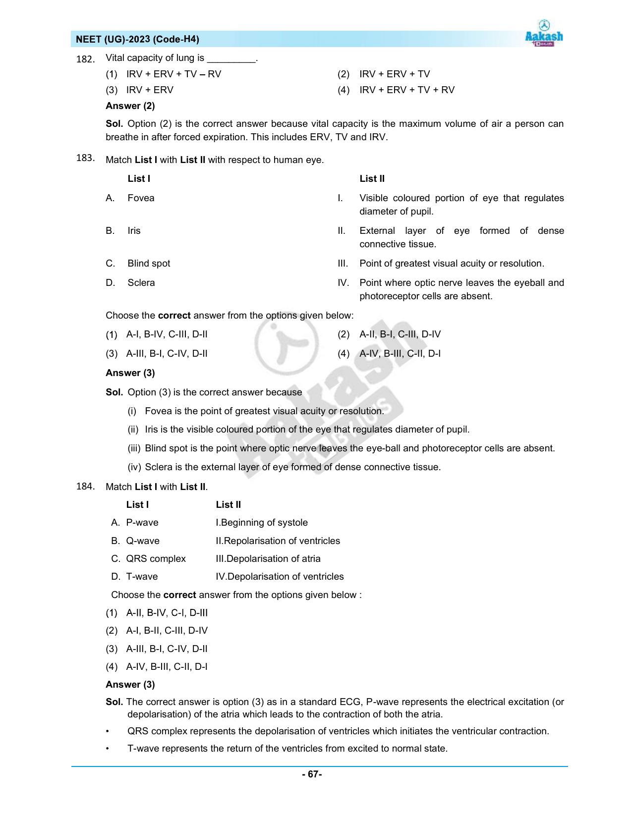 NEET 2023 Question Paper H4 - Page 67