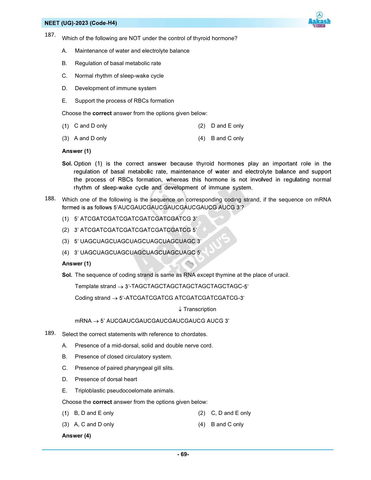 NEET 2023 Question Paper H4 - Page 69